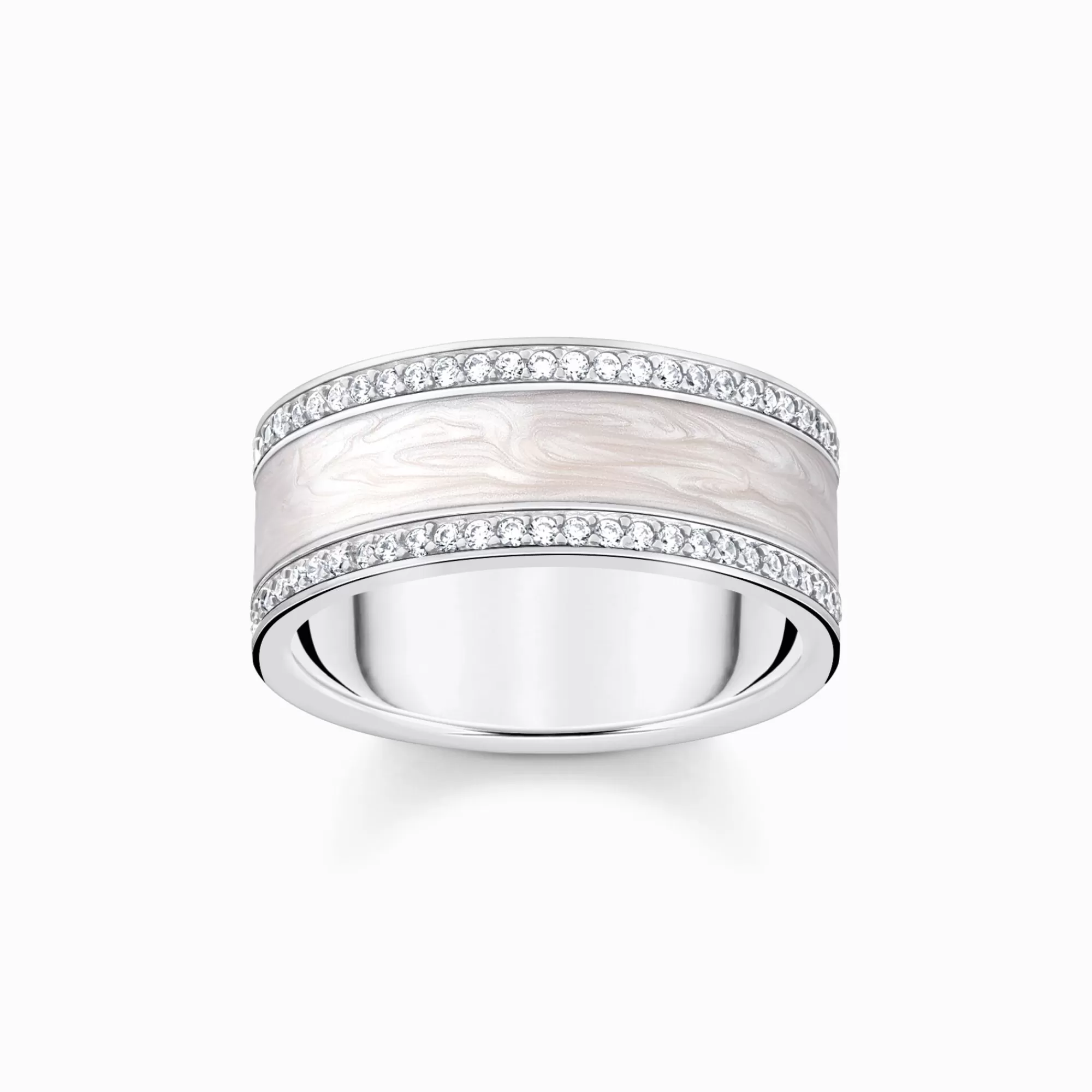 Clearance Anillo blanco con piedras, plata Mujer Anillos | Plata 925