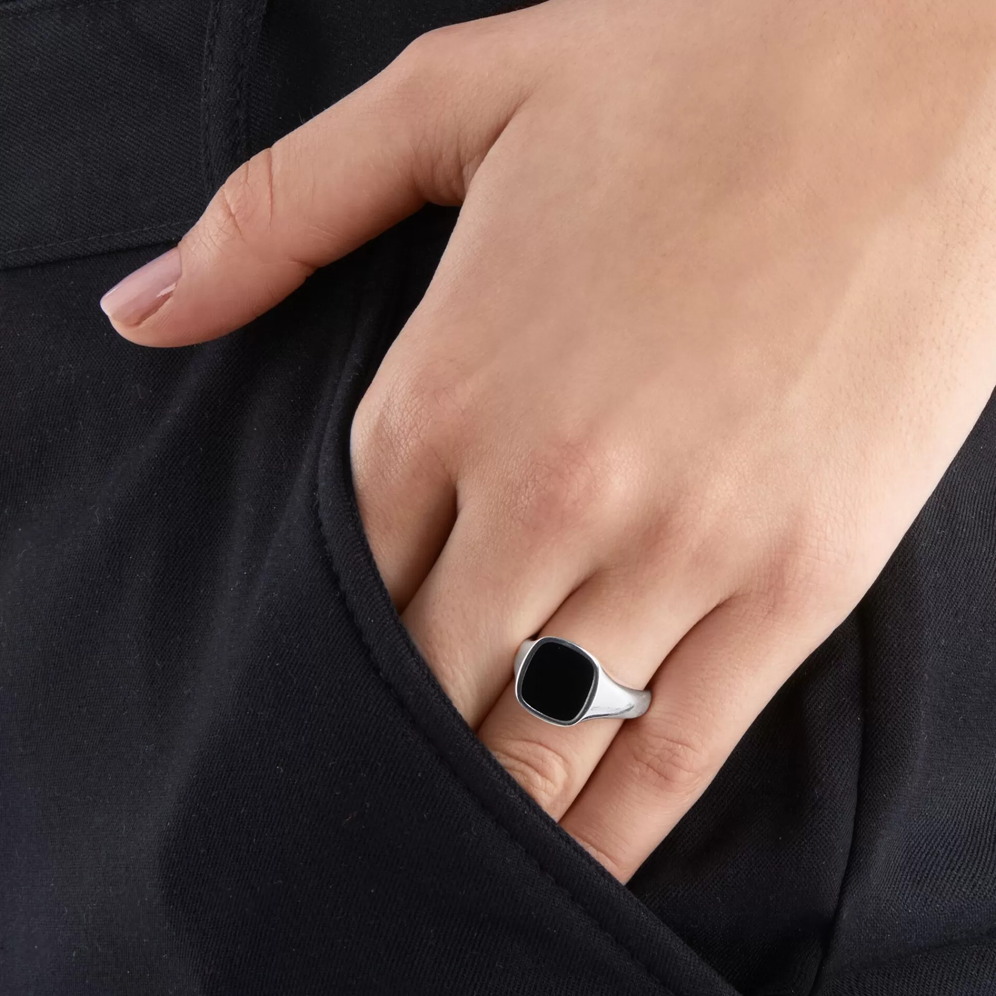 Best Sale Anillo clásica negro Mujer Anillos | Plata 925