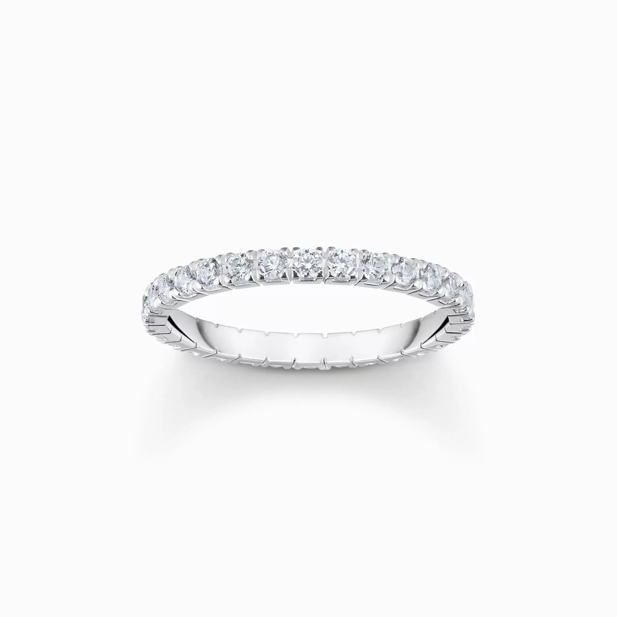 Flash Sale Anillo de plata de delicado diseño con circonita blanca Mujer Anillos | Plata 925