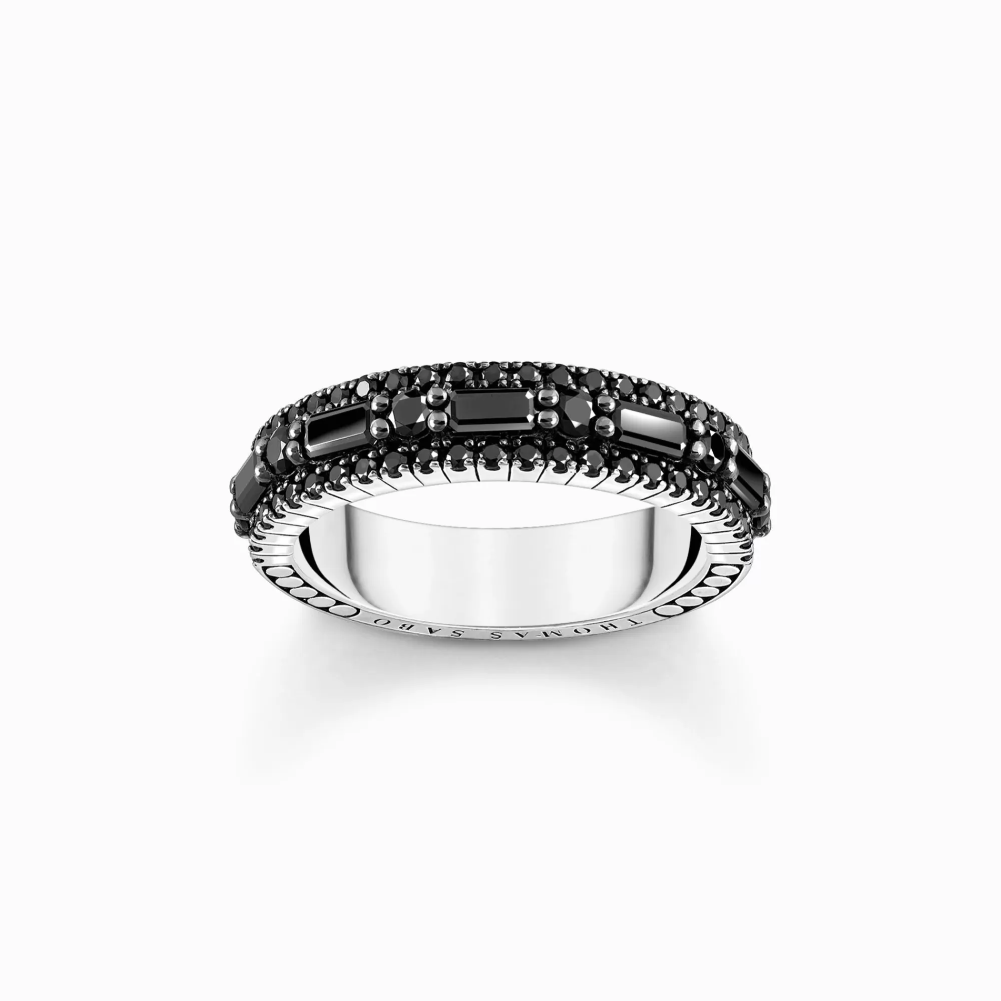 Flash Sale Anillo de plata ennegrecida con circonita negra Mujer Anillos | Plata 925