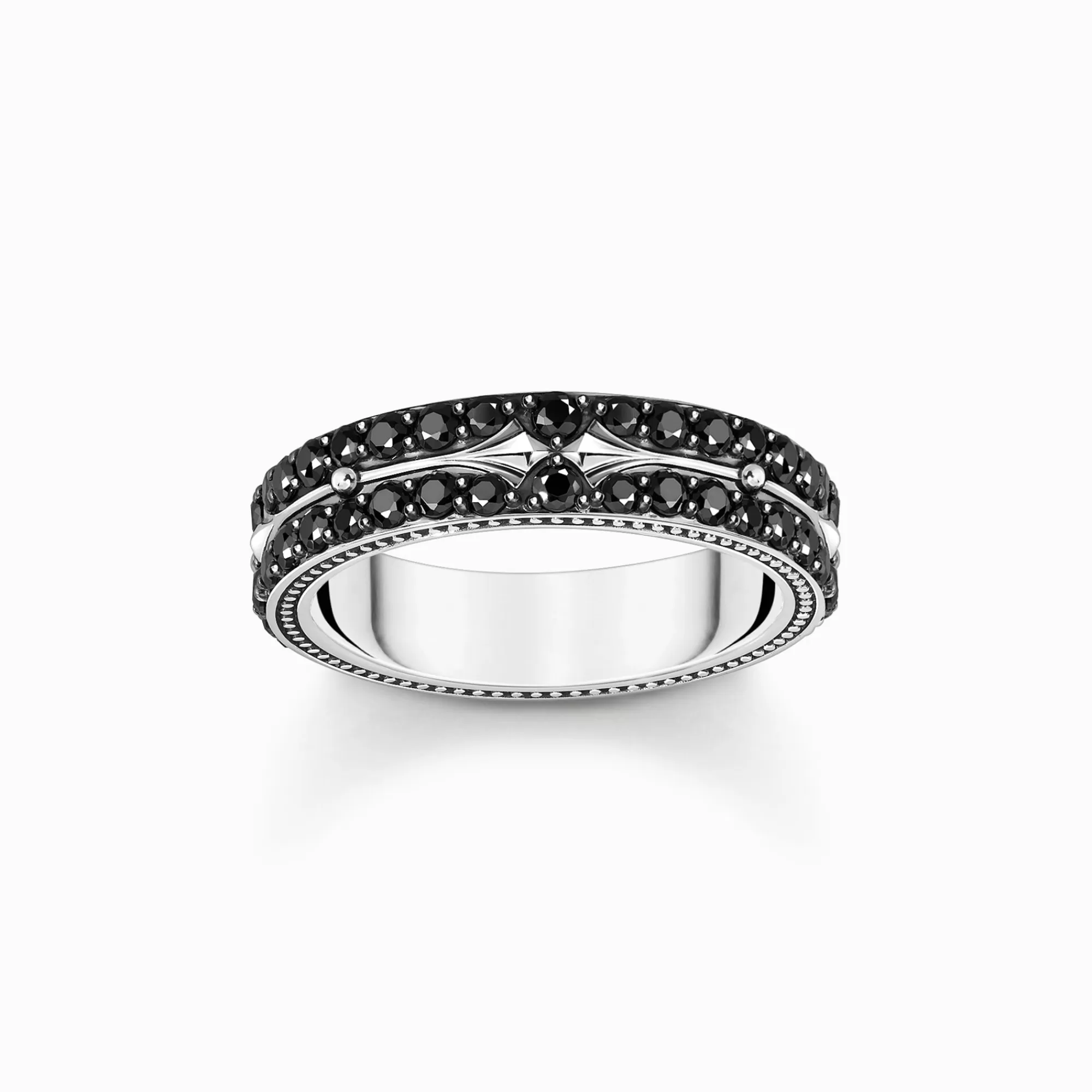 Flash Sale Anillo de plata ennegrecida con circonita negra Mujer Anillos | Plata 925