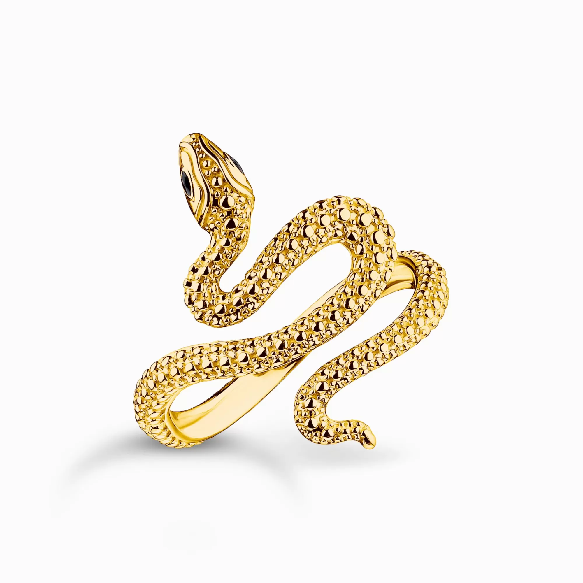 Best Sale Anillo de serpiente Tempting Romance bañado en oro Mujer Anillos | Baño De Oro De 18 Quilates - Plata 925