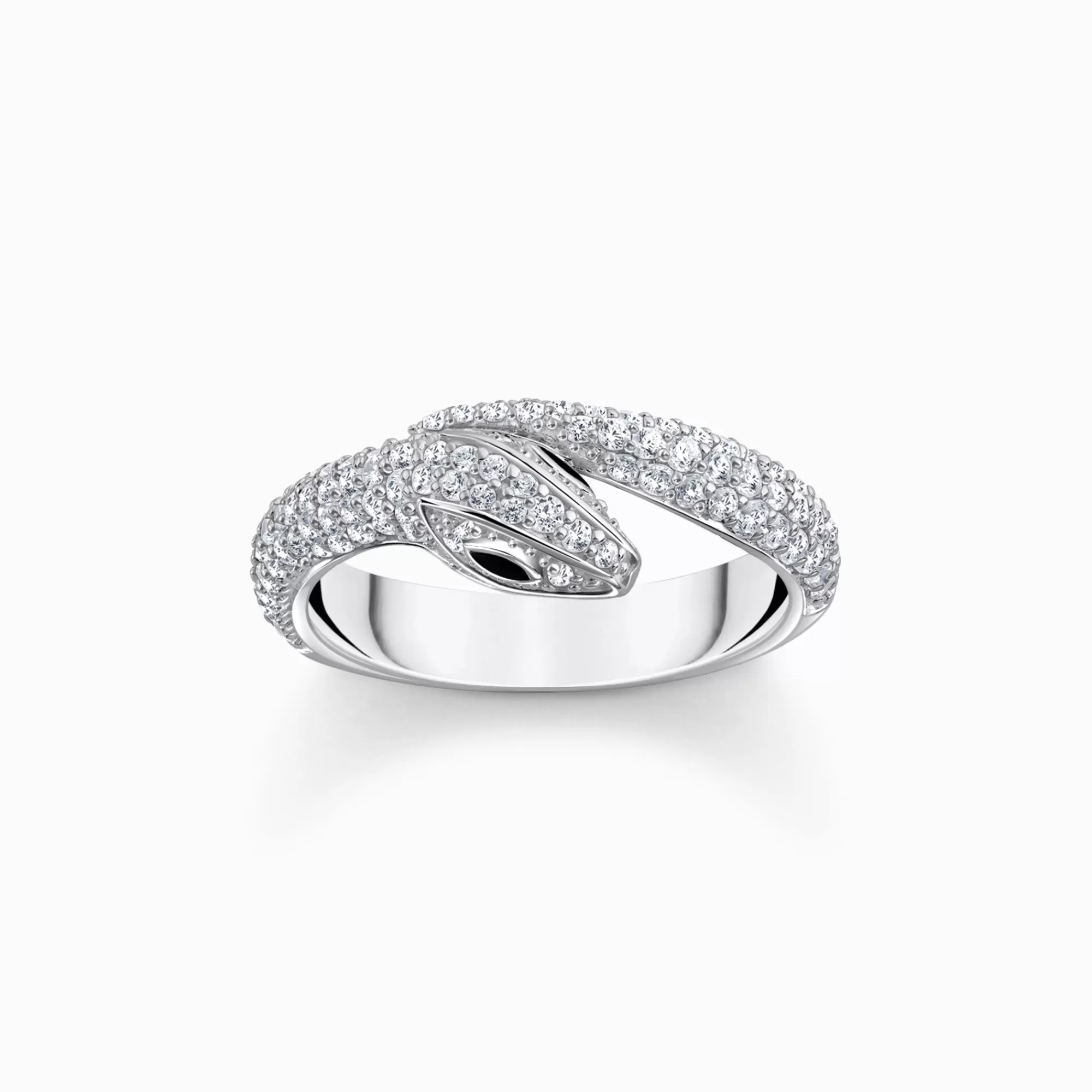 Cheap Anillo serpiente de plata con circonita blanca Mujer Anillos | Plata 925