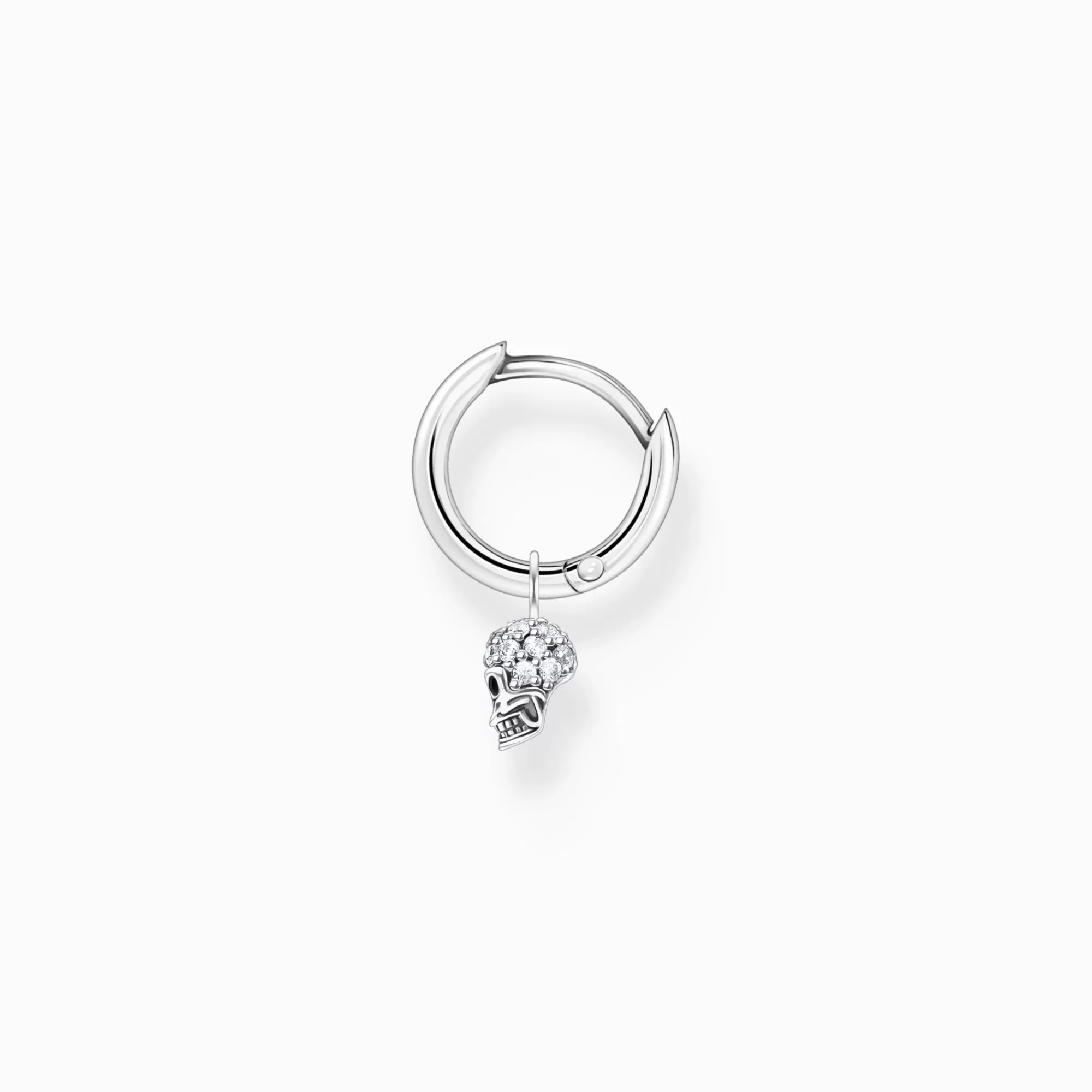 Hot Aro con colgante de calavera plata Mujer Aros