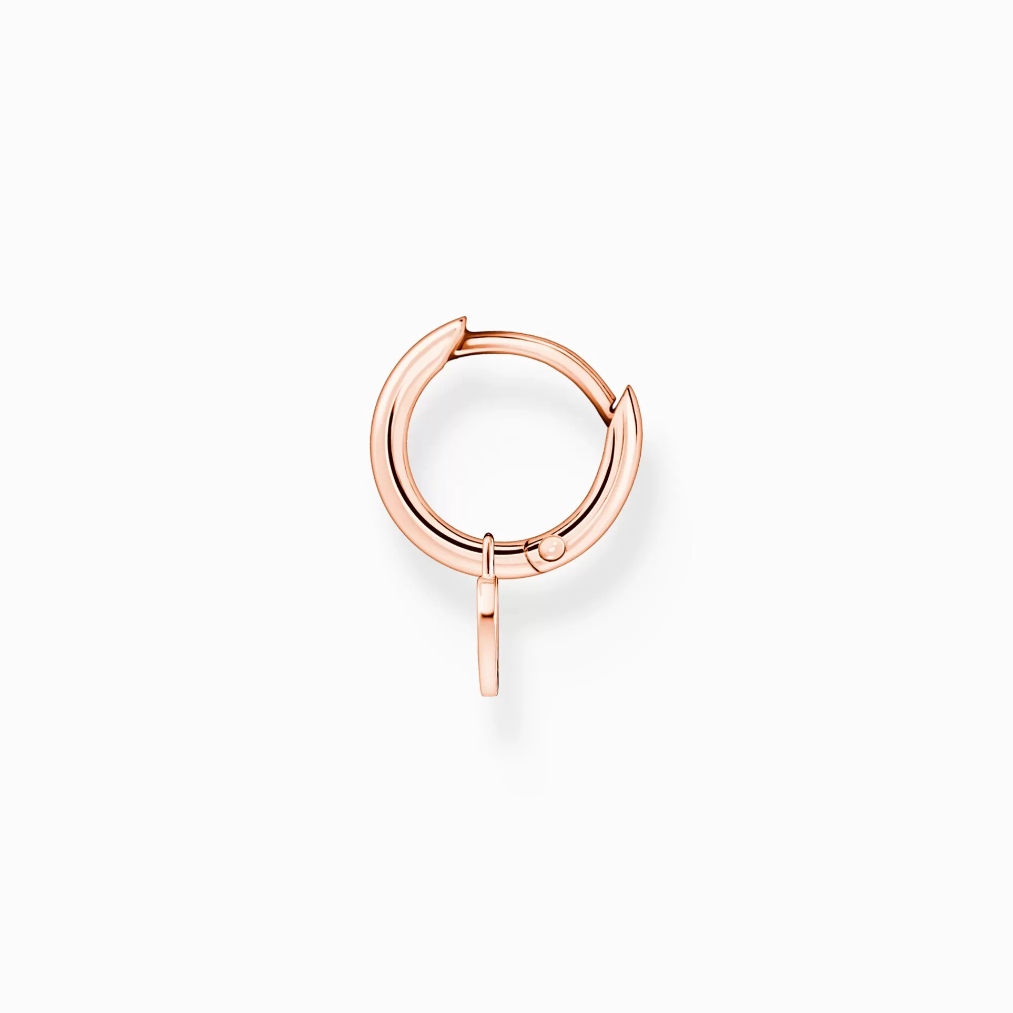 Online Aro con colgante de corazón oro rosado Mujer Aros | Baño De Oro Rosa De 18 Quilates - Plata 925