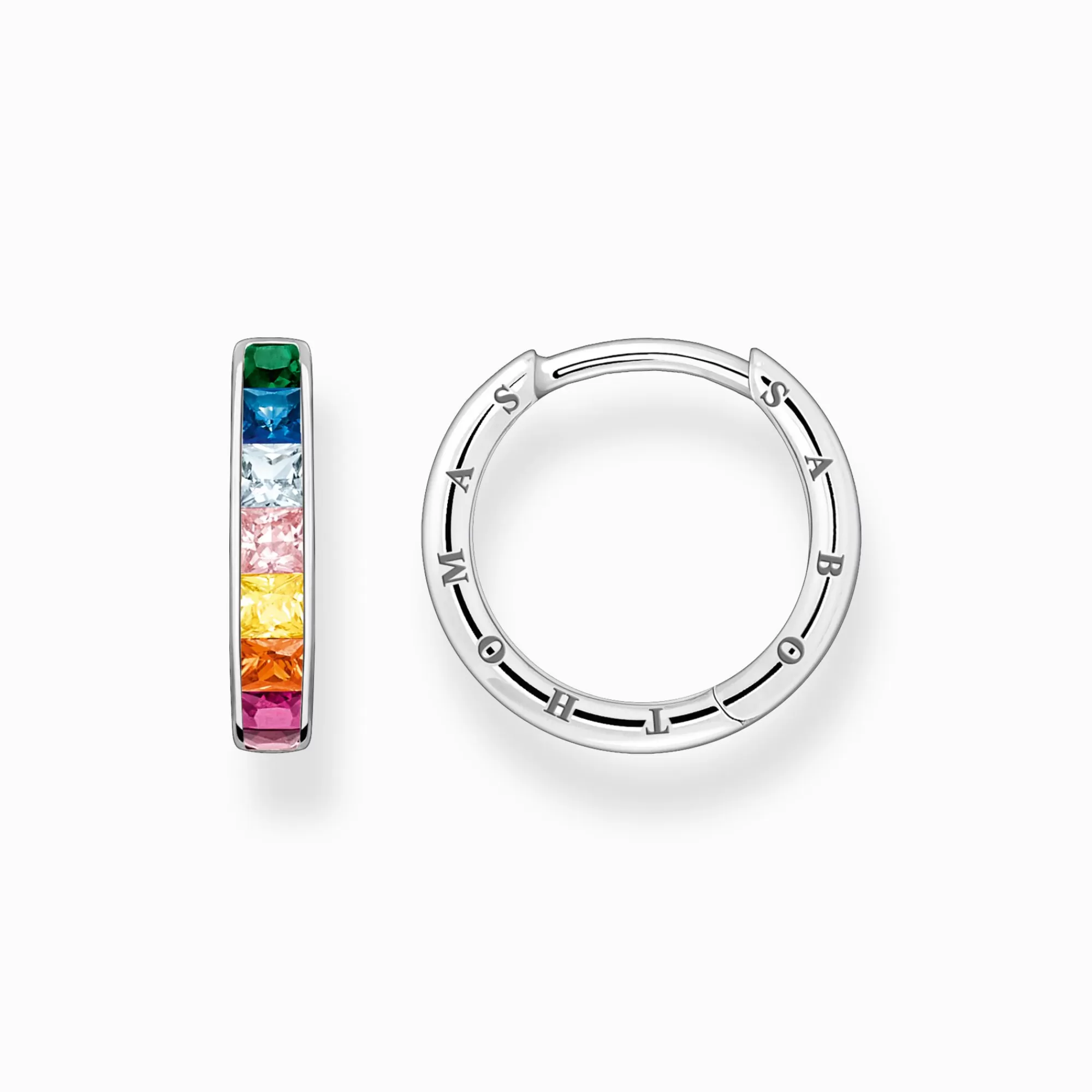 Cheap Aros con piedras colores pavé plata Mujer Aros | Plata 925