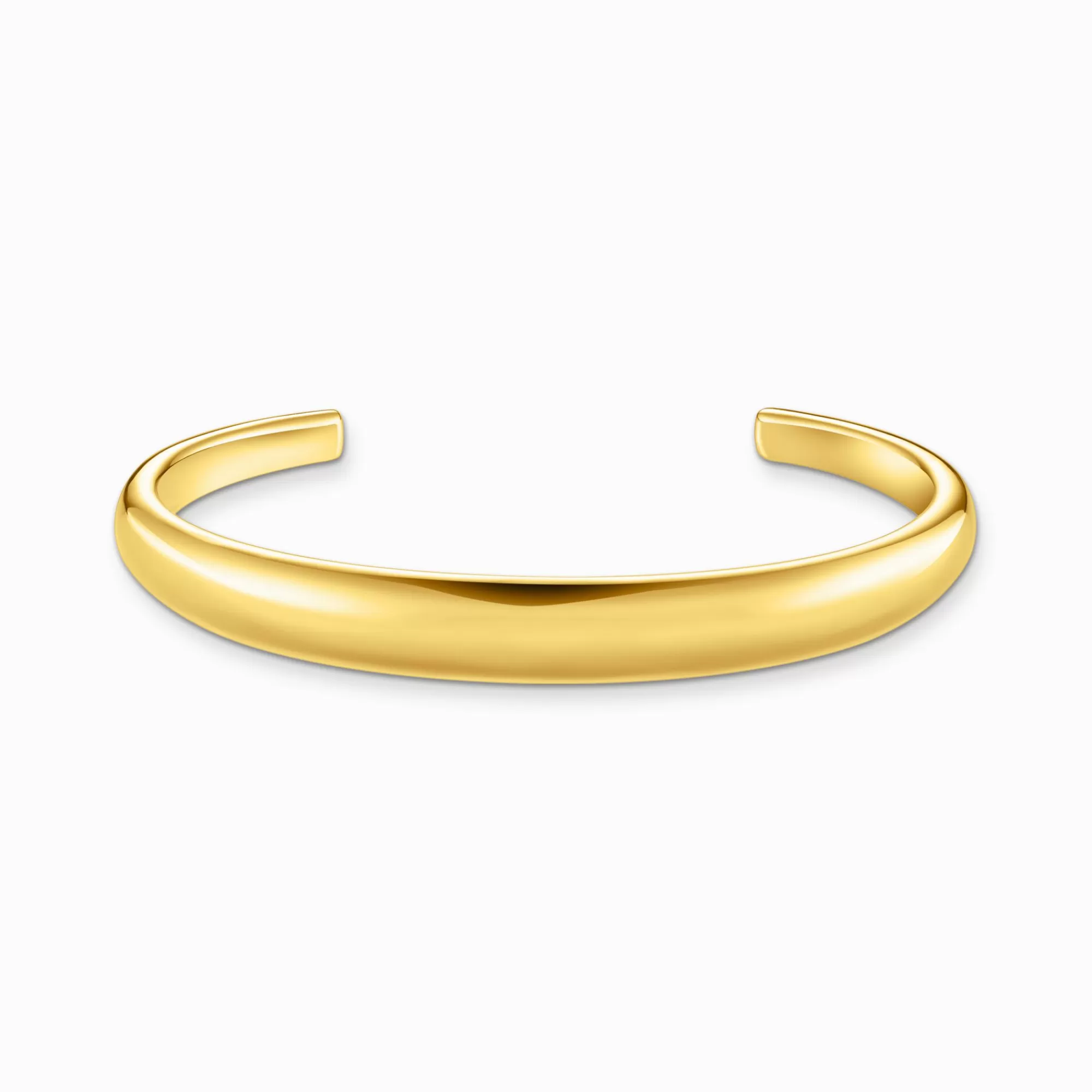 Shop Brazalete chapado en oro de diseño atemporal Mujer Brazaletes | Baño De Oro De 18 Quilates - Plata 925