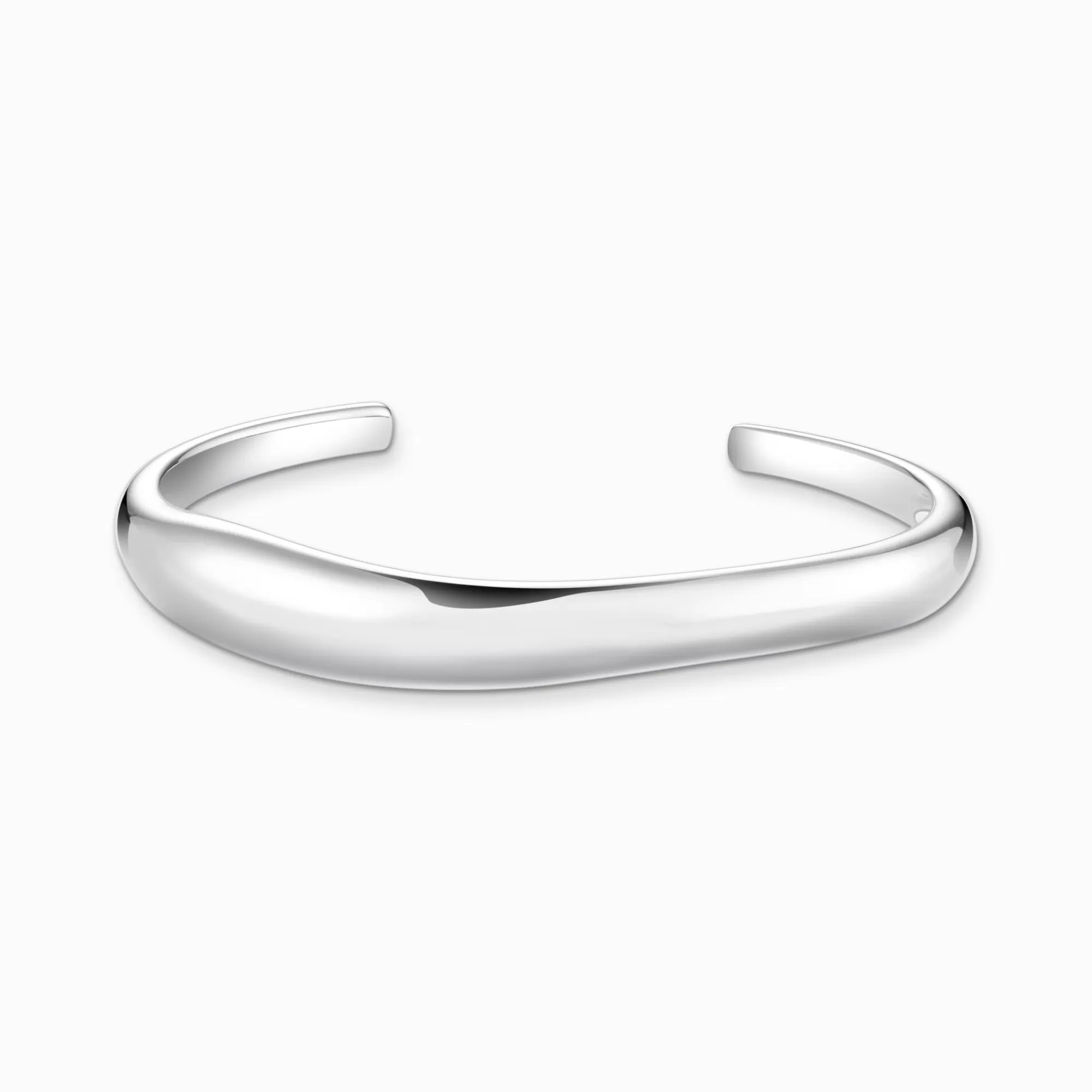 Online Brazalete de plata con forma orgánica Mujer Brazaletes | Plata 925