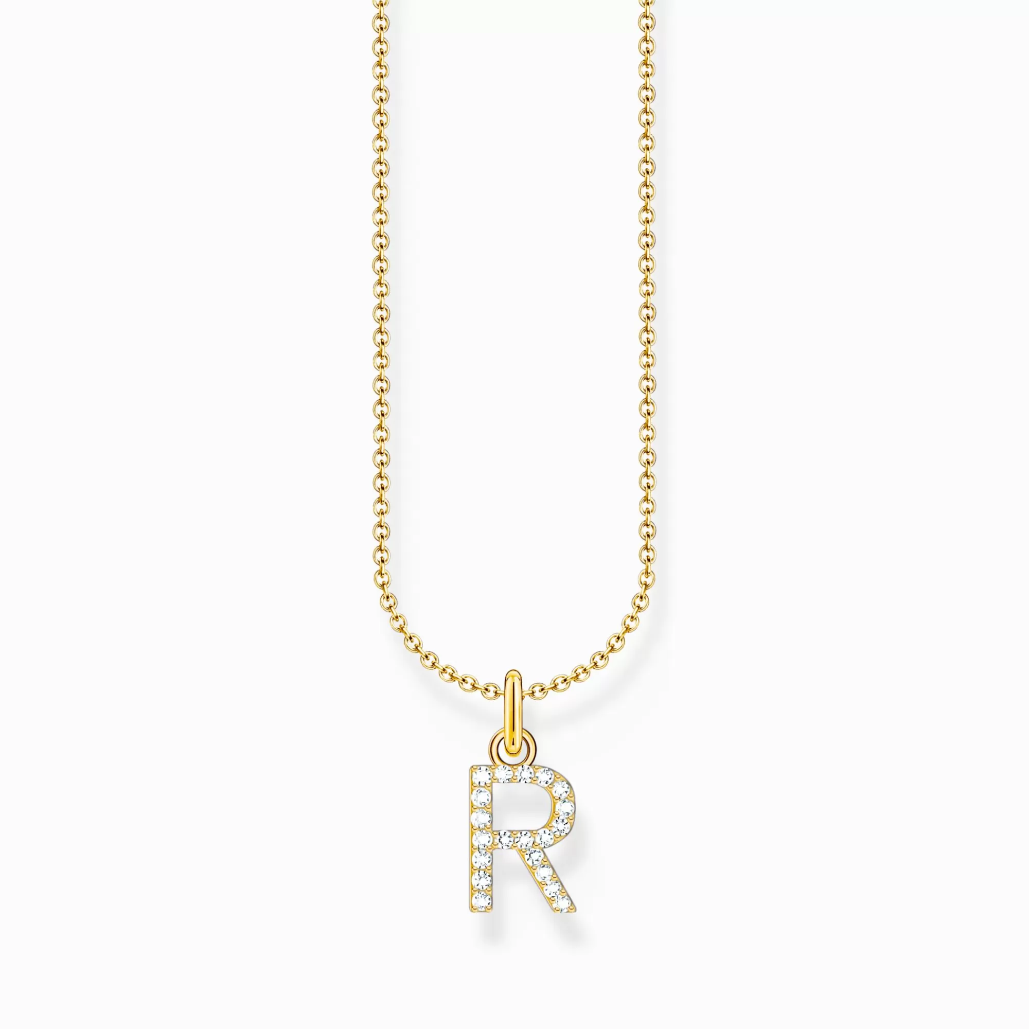 Flash Sale Cadena con baño de oro y colgante de letra R Mujer Cadenas | Baño De Oro De 18 Quilates - Plata 925