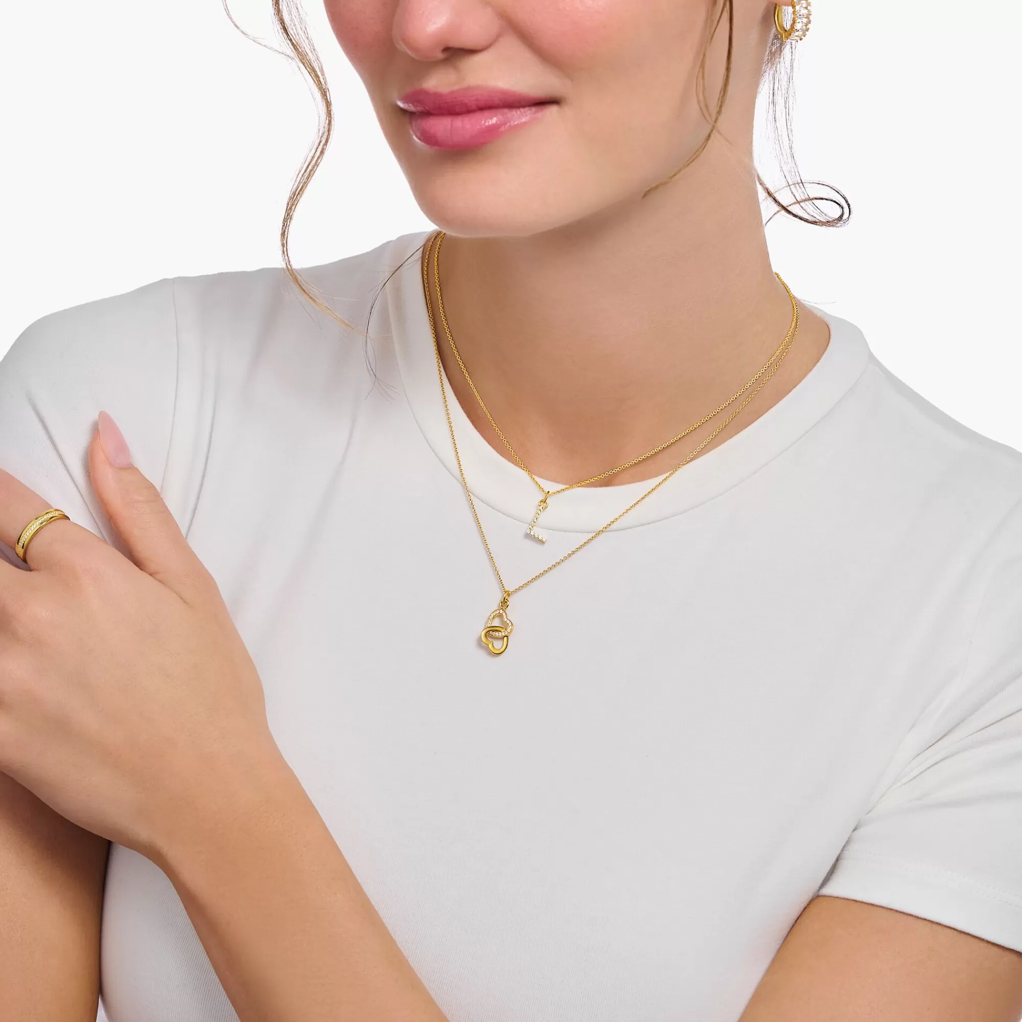 Flash Sale Cadena con baño de oro y colgante de letra R Mujer Cadenas | Baño De Oro De 18 Quilates - Plata 925