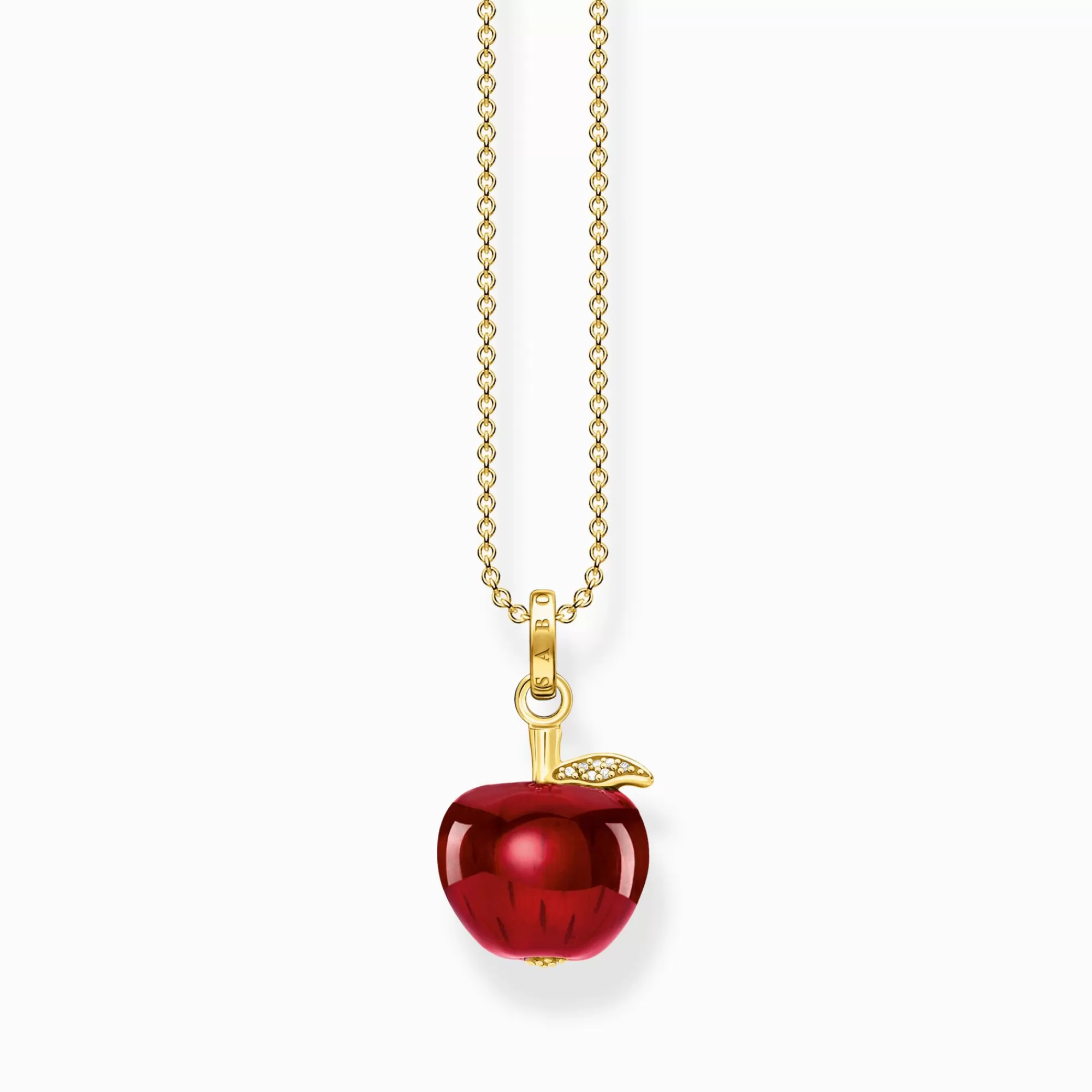 Outlet Cadena con manzana roja chapado en oro Mujer Cadenas