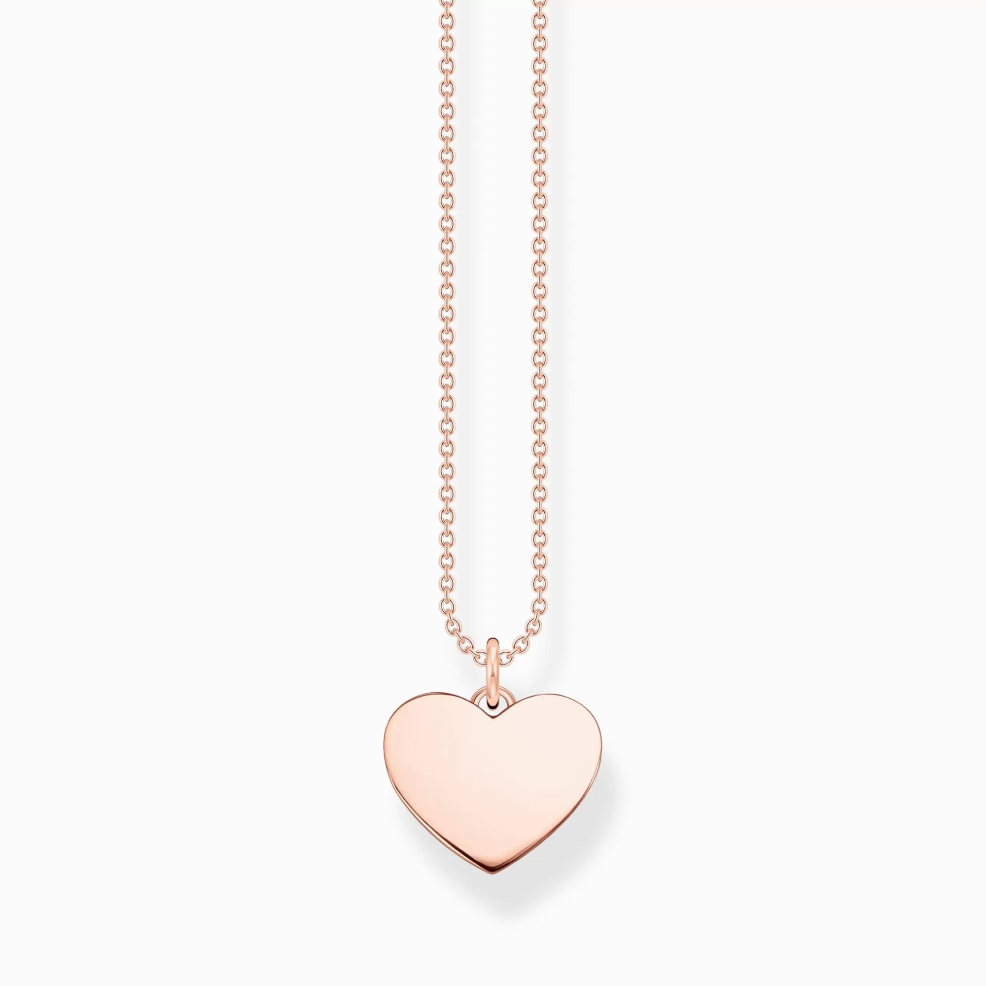 Sale Cadena corazón oro rosado Mujer Cadenas | Baño De Oro Rosa De 18 Quilates - Plata 925