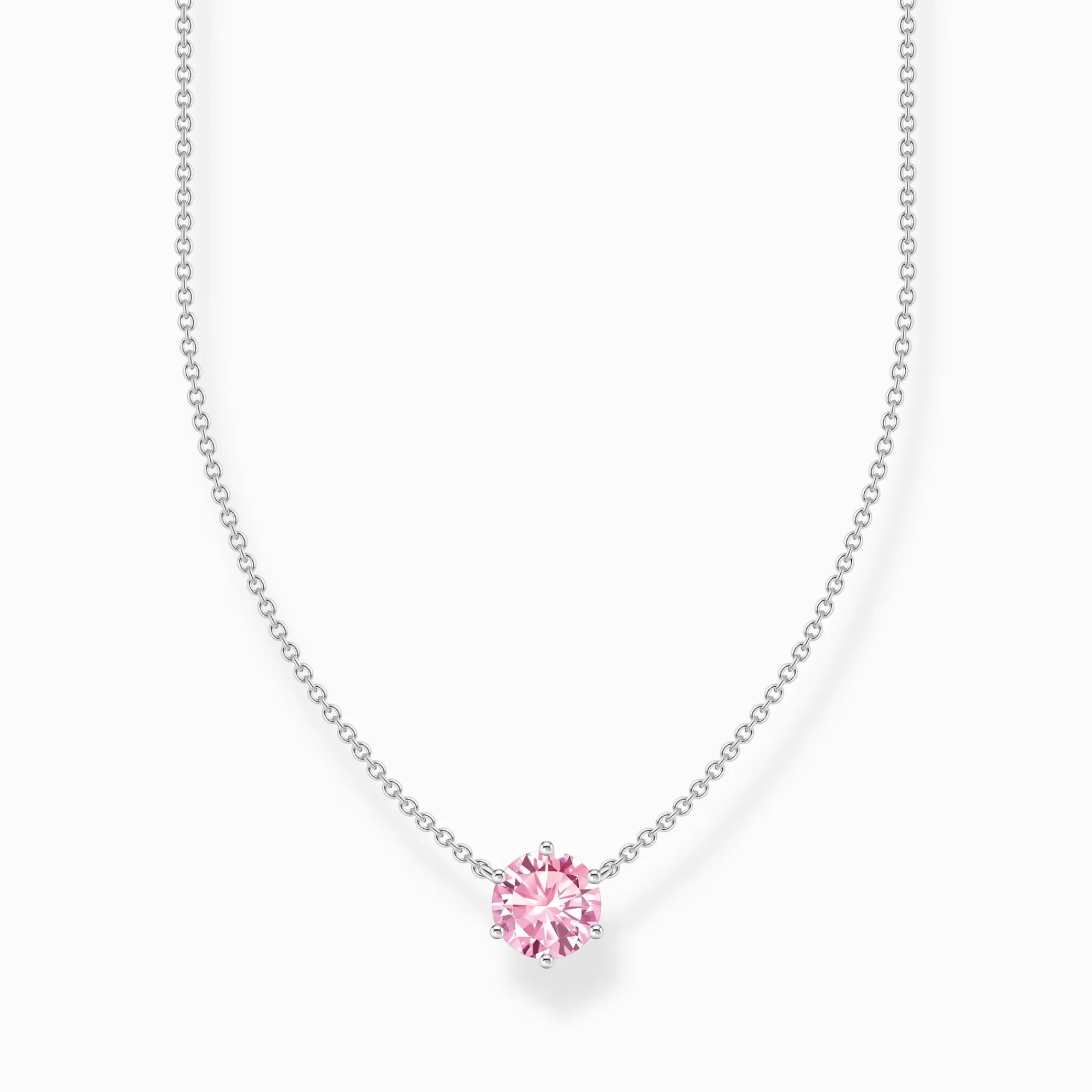 Cheap Cadena de plata con colgante de circonita rosa Mujer Cadenas | Plata 925