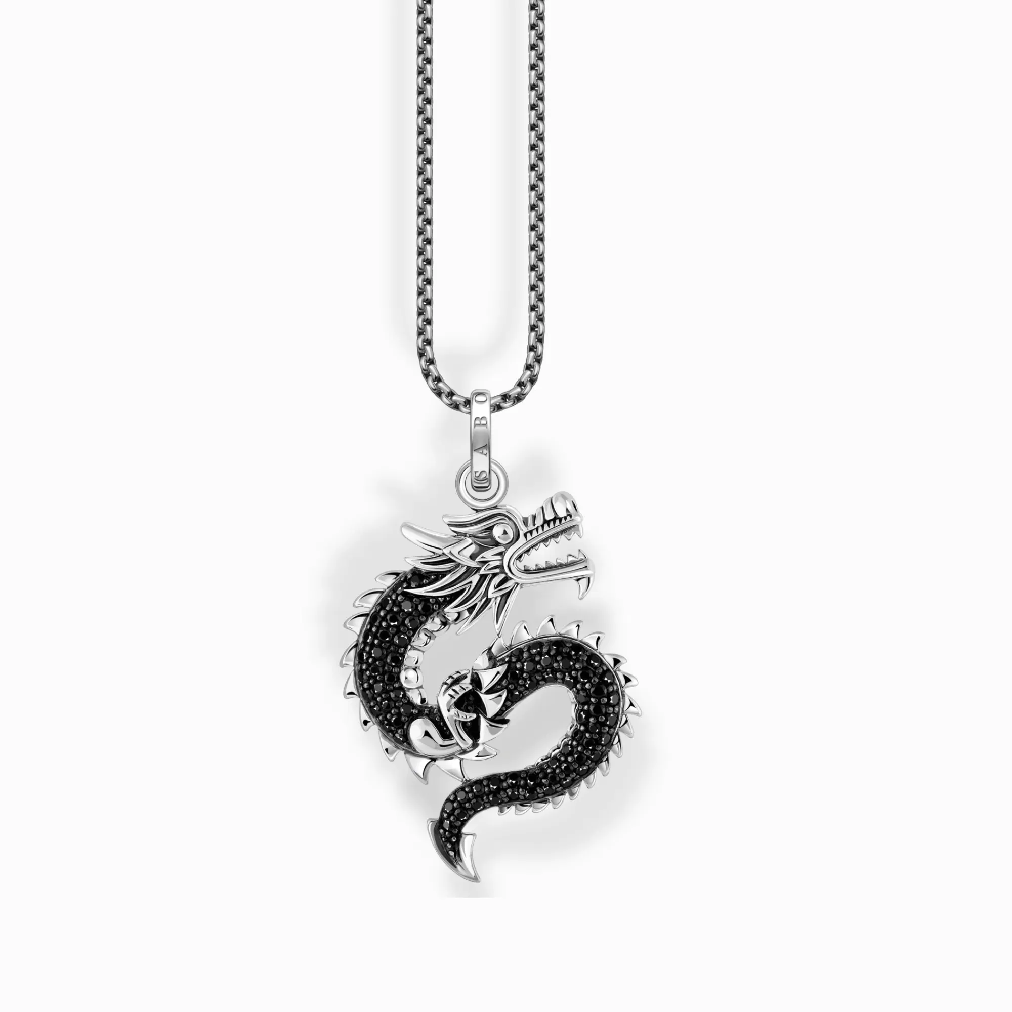 Store Cadena de plata con colgante de dragón Mujer Cadenas | Plata 925