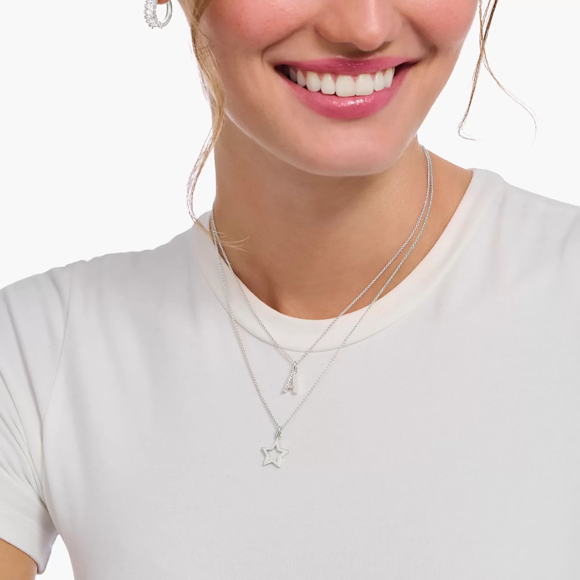 Clearance Cadena de plata con colgante de letra A Mujer Cadenas | Plata 925