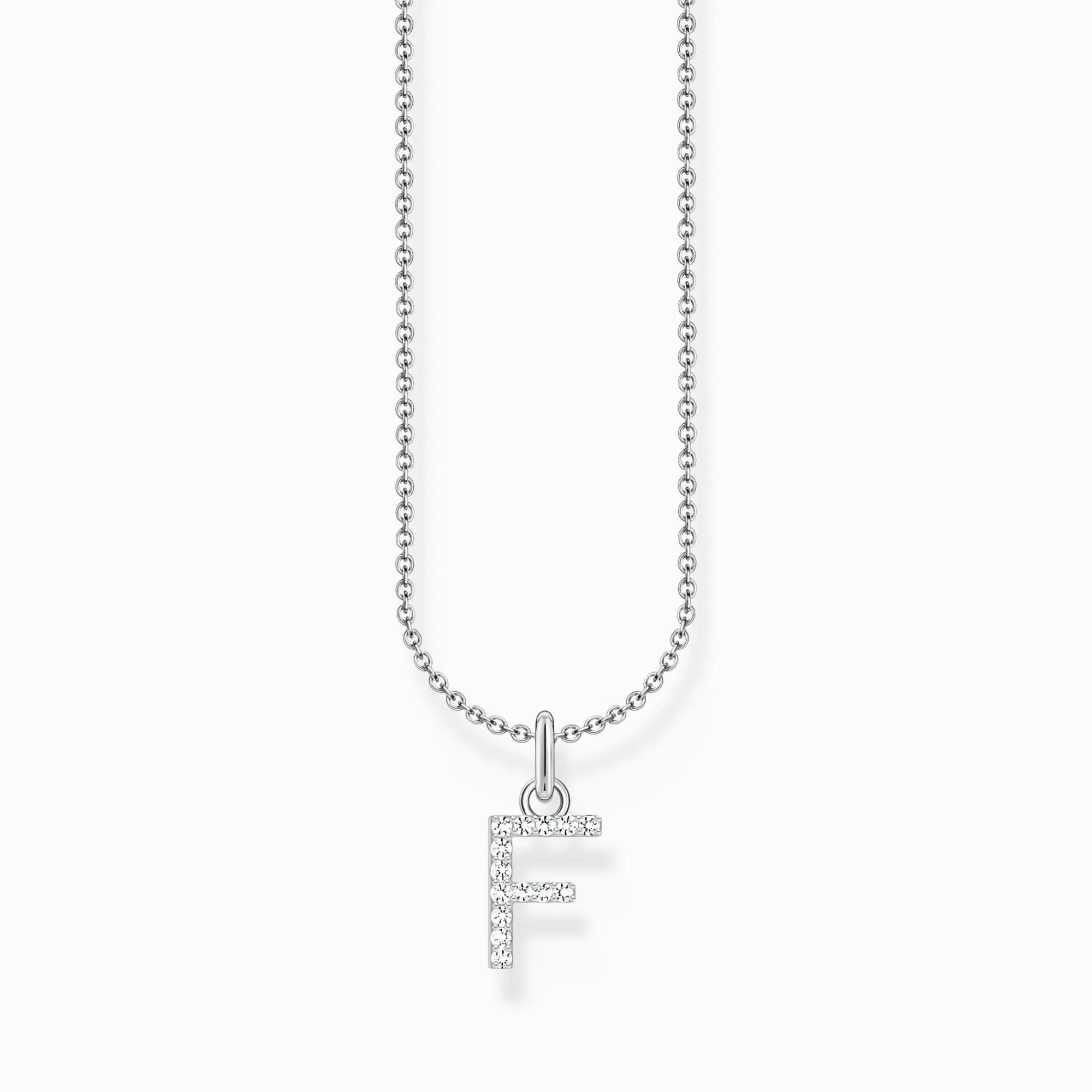 Flash Sale Cadena de plata con colgante de letra F Mujer Cadenas