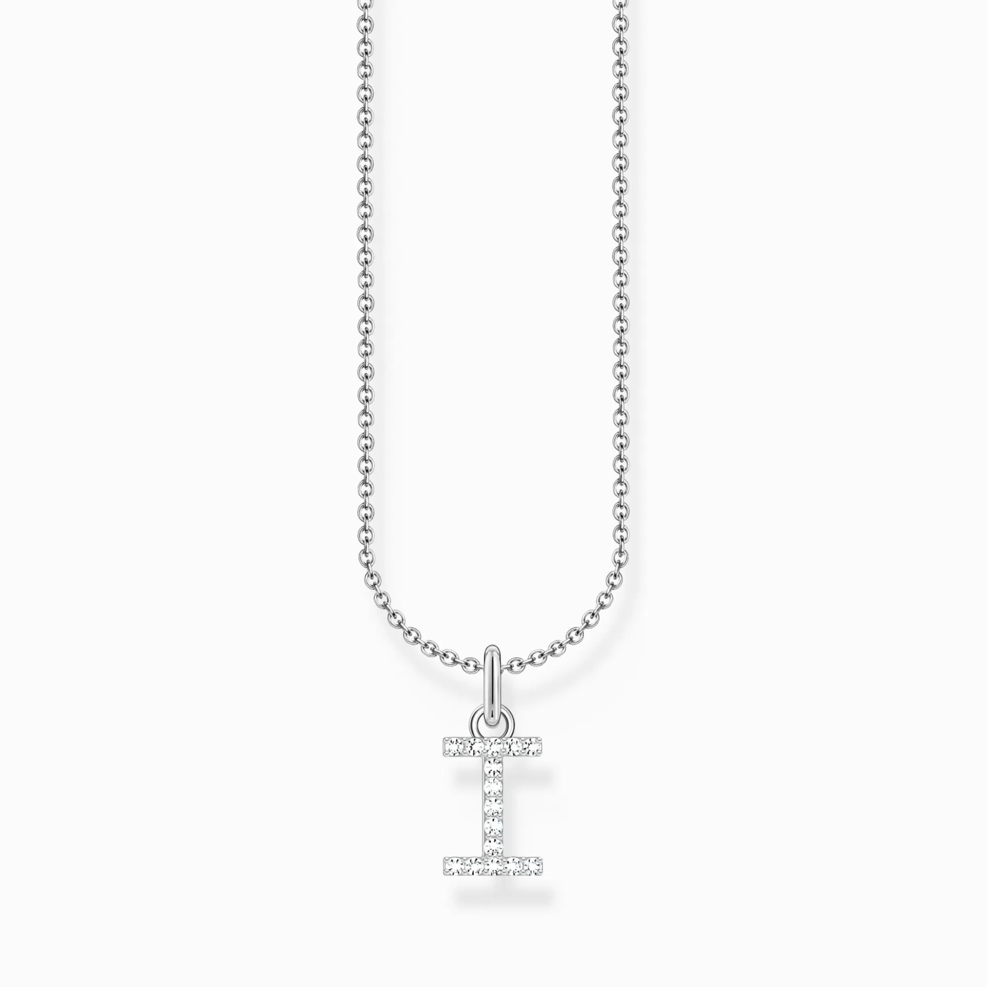 Flash Sale Cadena de plata con colgante de letra I Mujer Cadenas