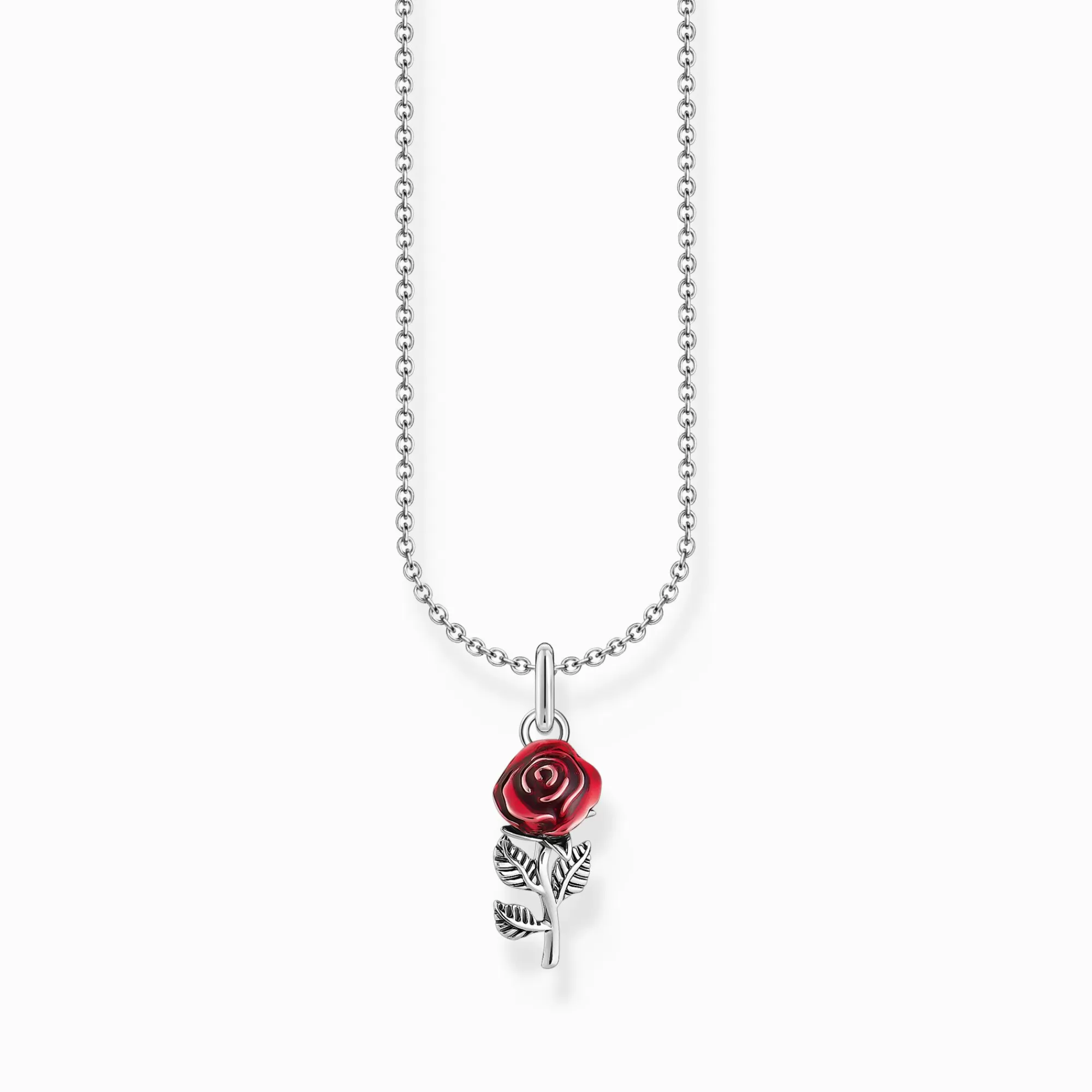 Flash Sale Cadena de plata con colgante de rosa roja Mujer Cadenas | Plata 925