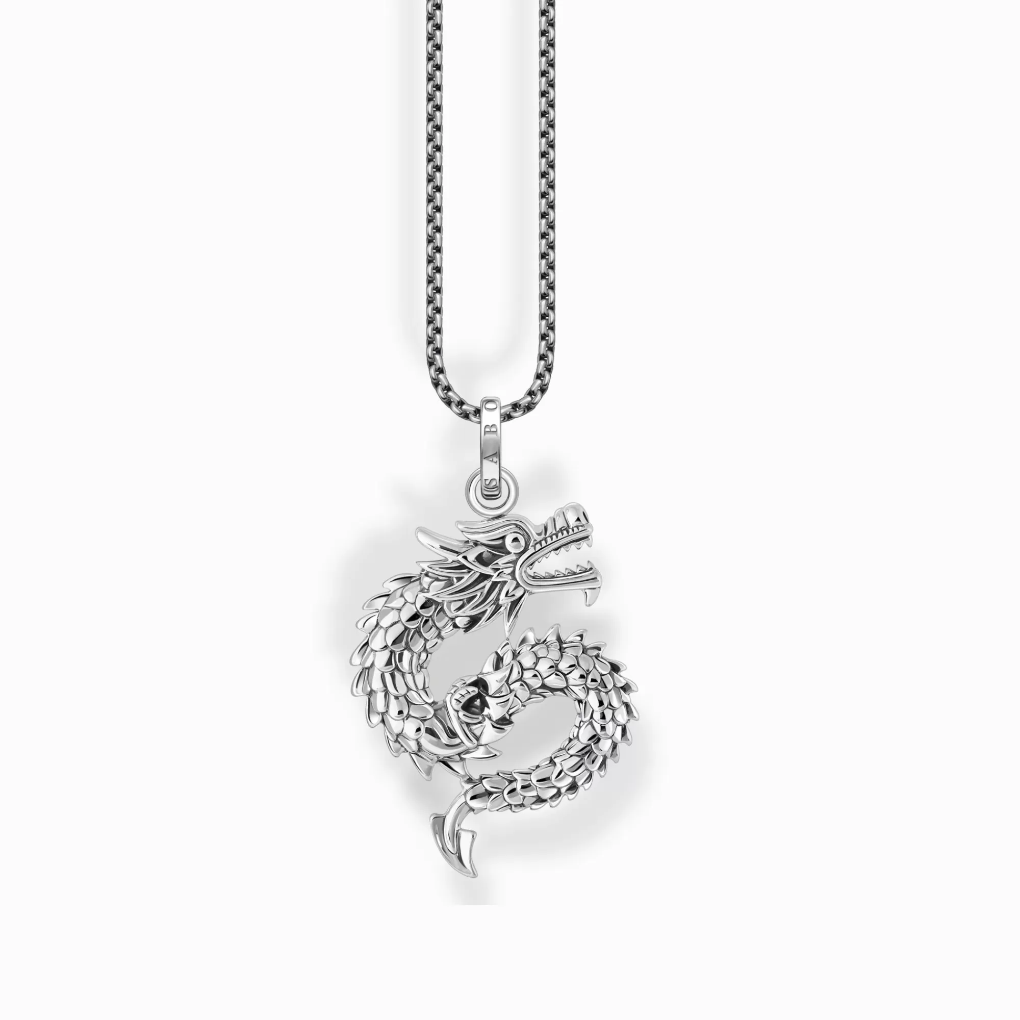 Outlet Cadena de plata ennegrecida con colgante de dragón Mujer Cadenas | Plata 925