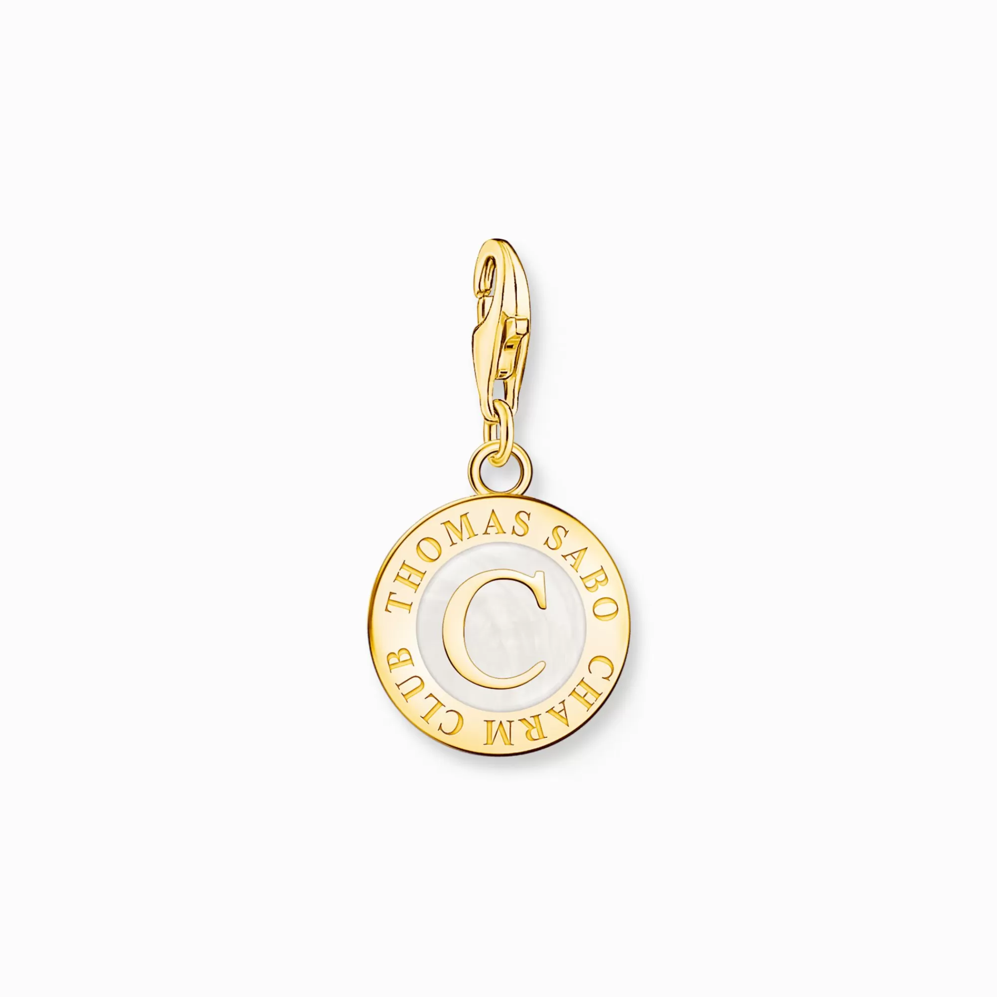 Flash Sale Charm blanco Coin chapado en oro Mujer Baño De Oro De 18 Quilates - Plata 925