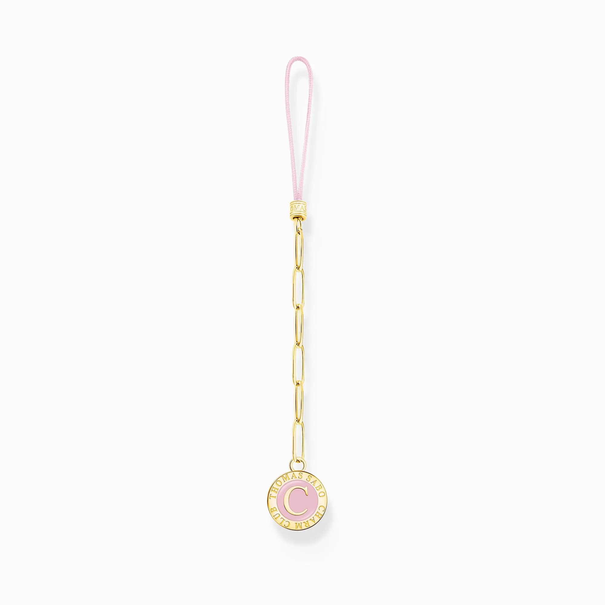 New Charm Club cadena corta para móvil con Charmista Coin baño de oro Accesorios