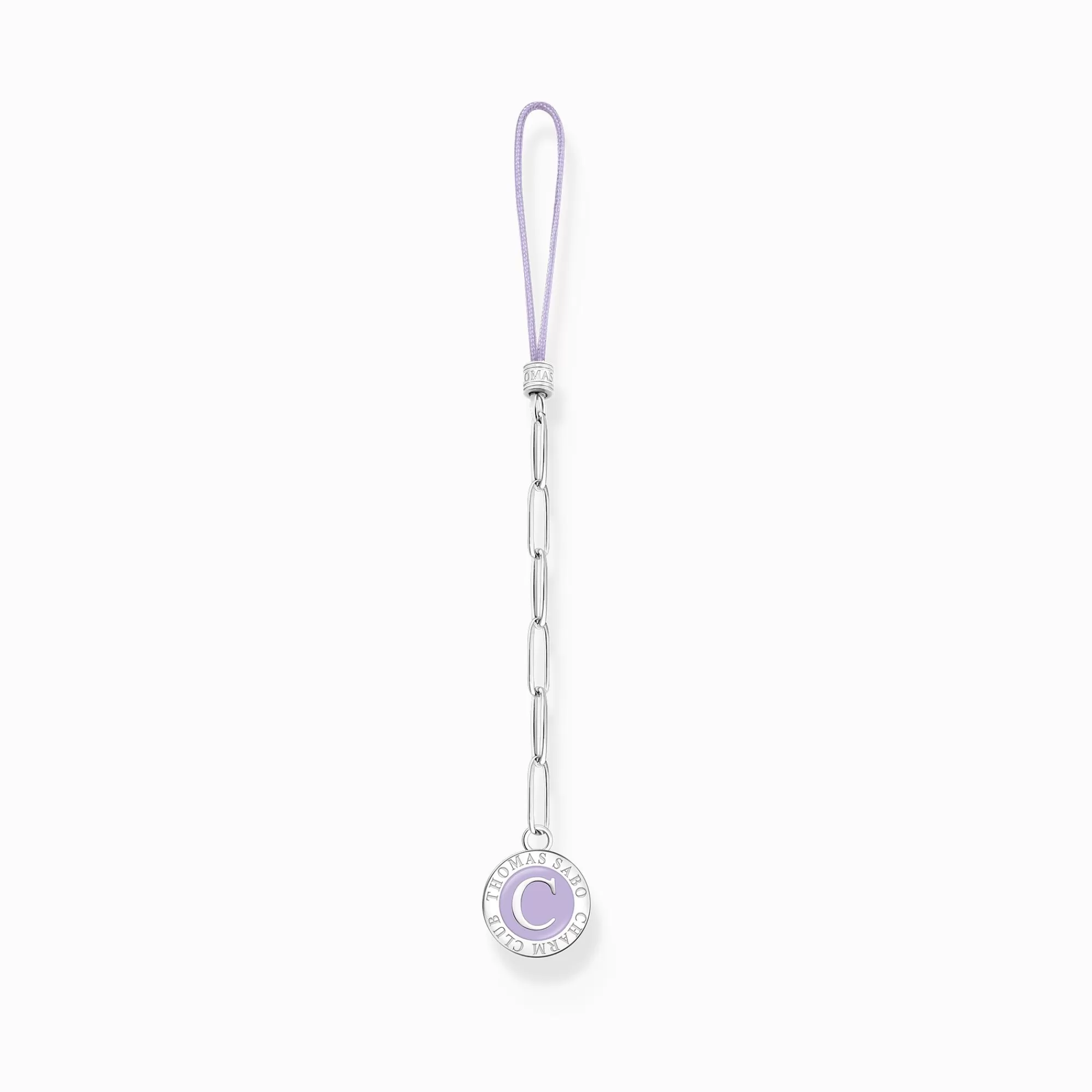 Hot Charm Club cadena corta para móvil con Charmista Coin plata Accesorios
