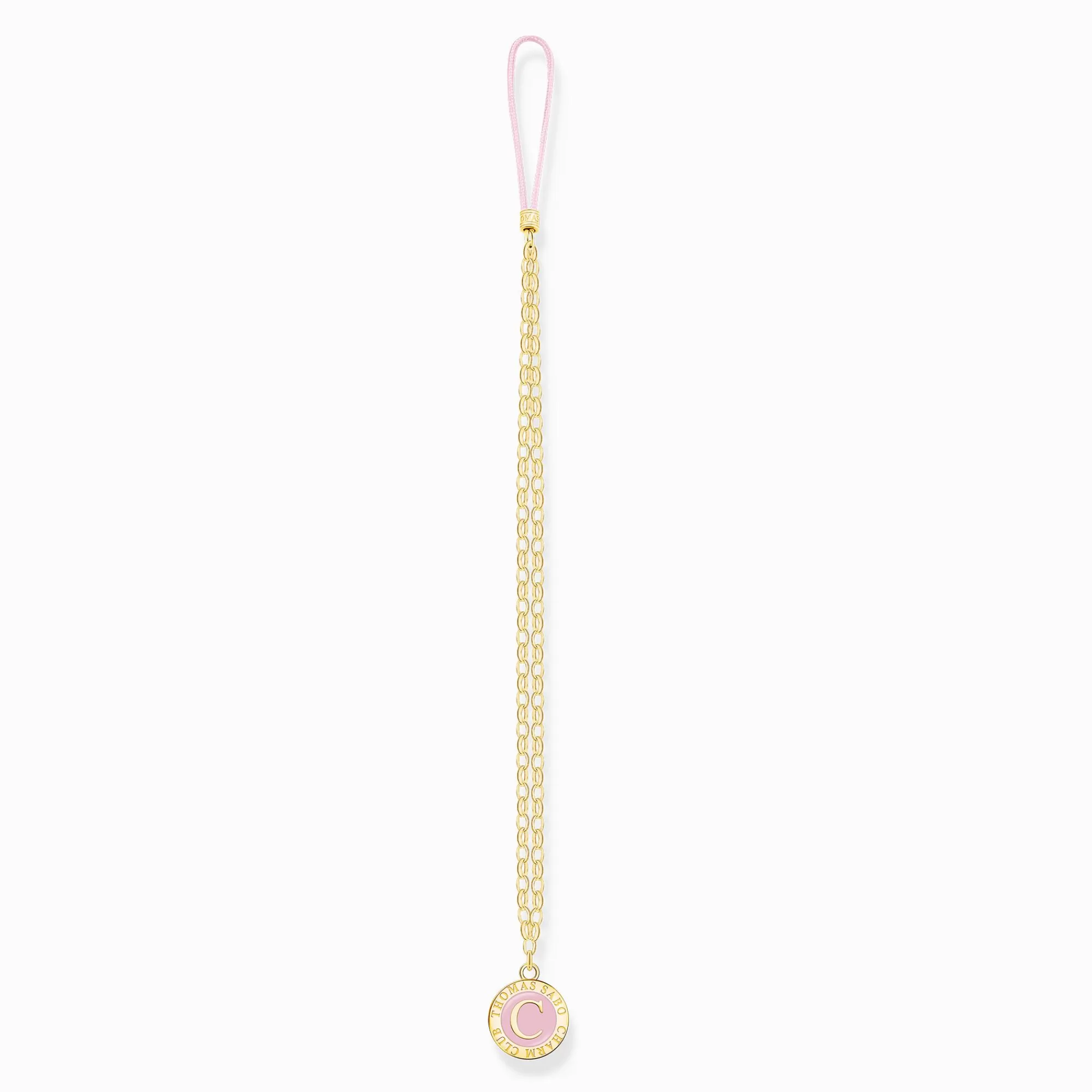 New Charm Club cadena larga para móvil con Charmista Coin baño de oro Accesorios
