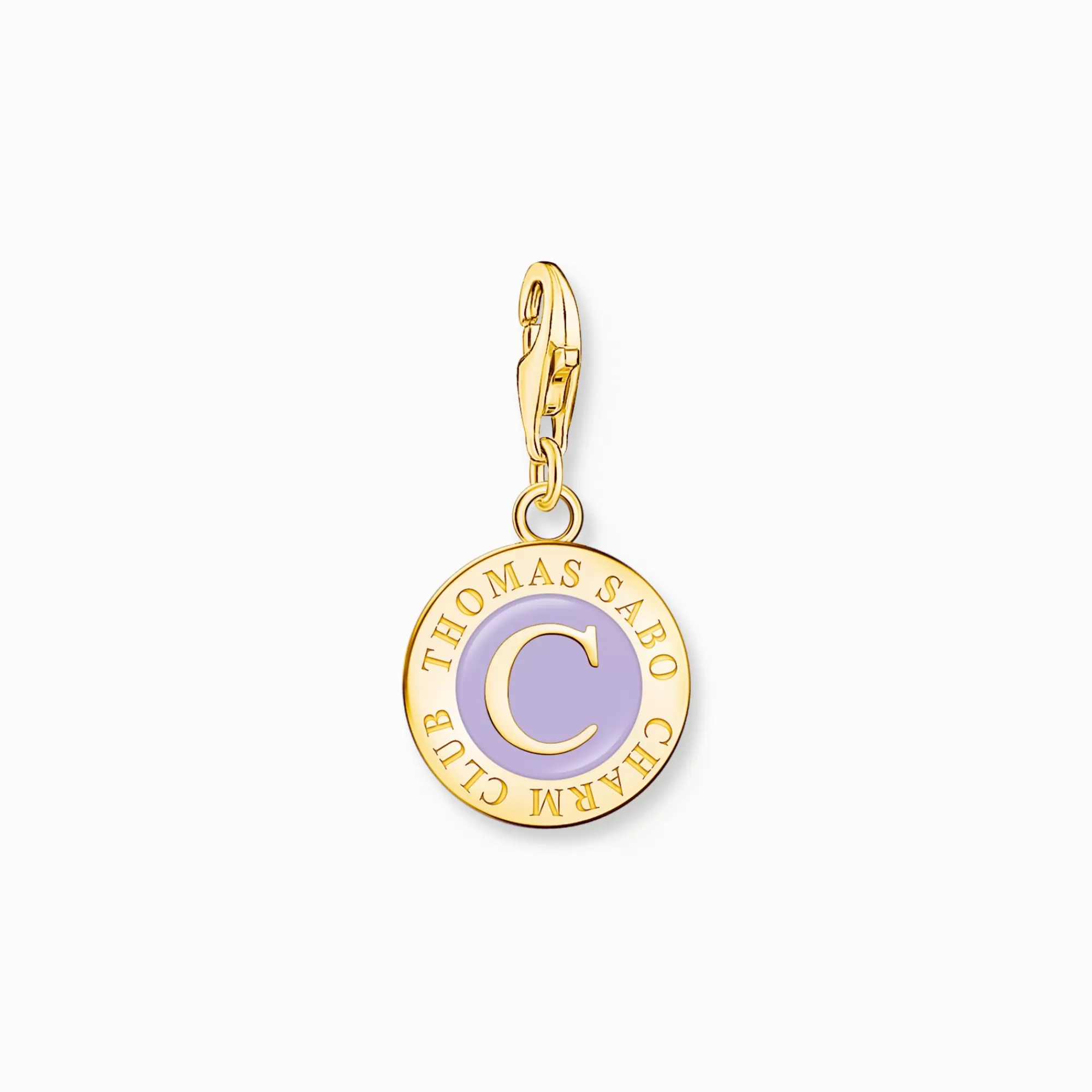Shop Charm con baño de oro y esmalte en frío de color violeta y Coin Mujer Charms | Charms