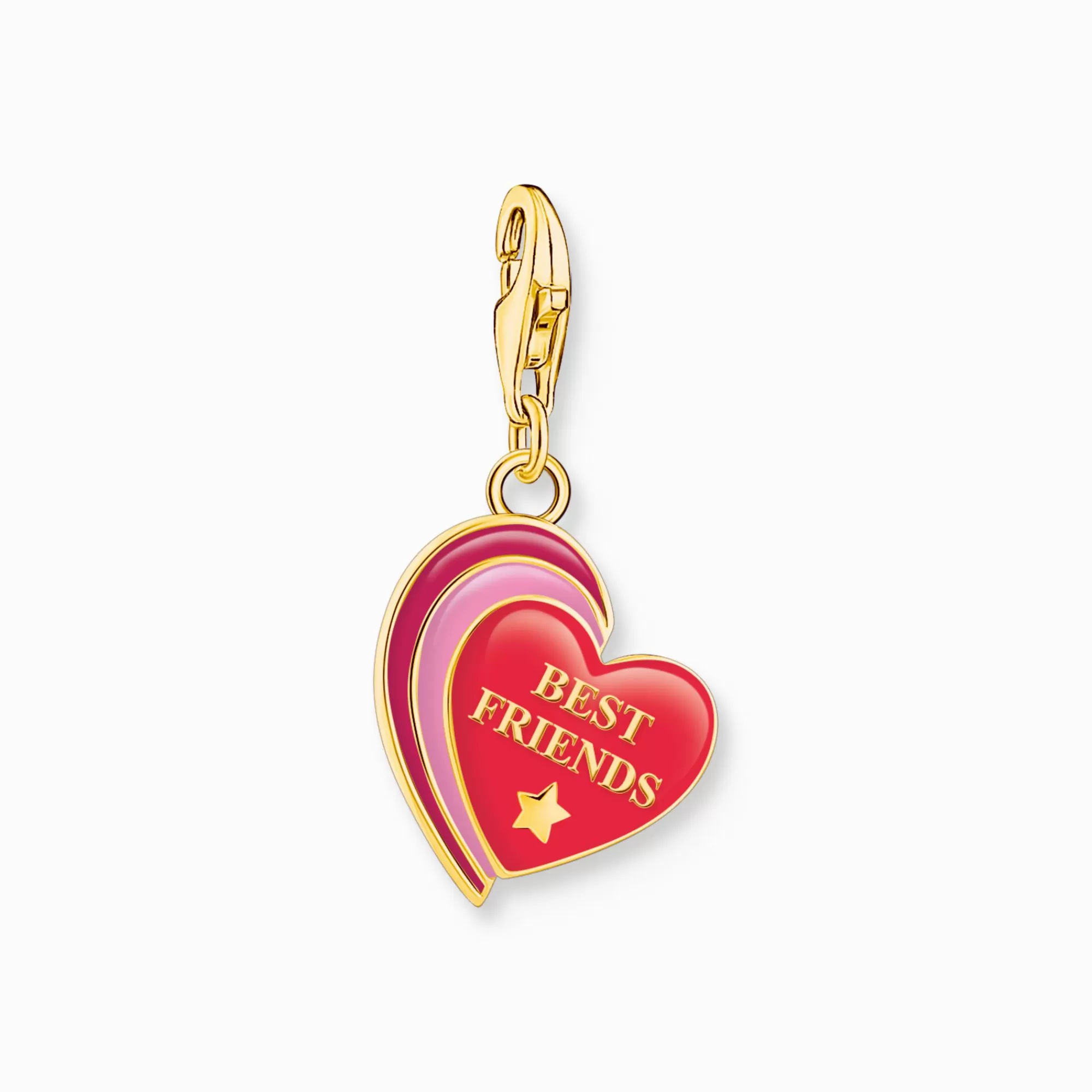 Sale Charm de corazón BEST FRIENDS con baño de oro Mujer Charms | Charms
