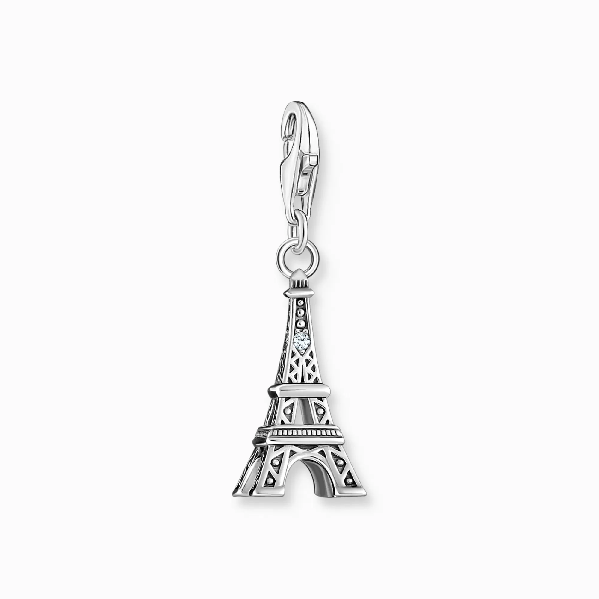 Discount Charm de la Torre Eiffel de plata con circonita blanca Mujer Charms | Charms