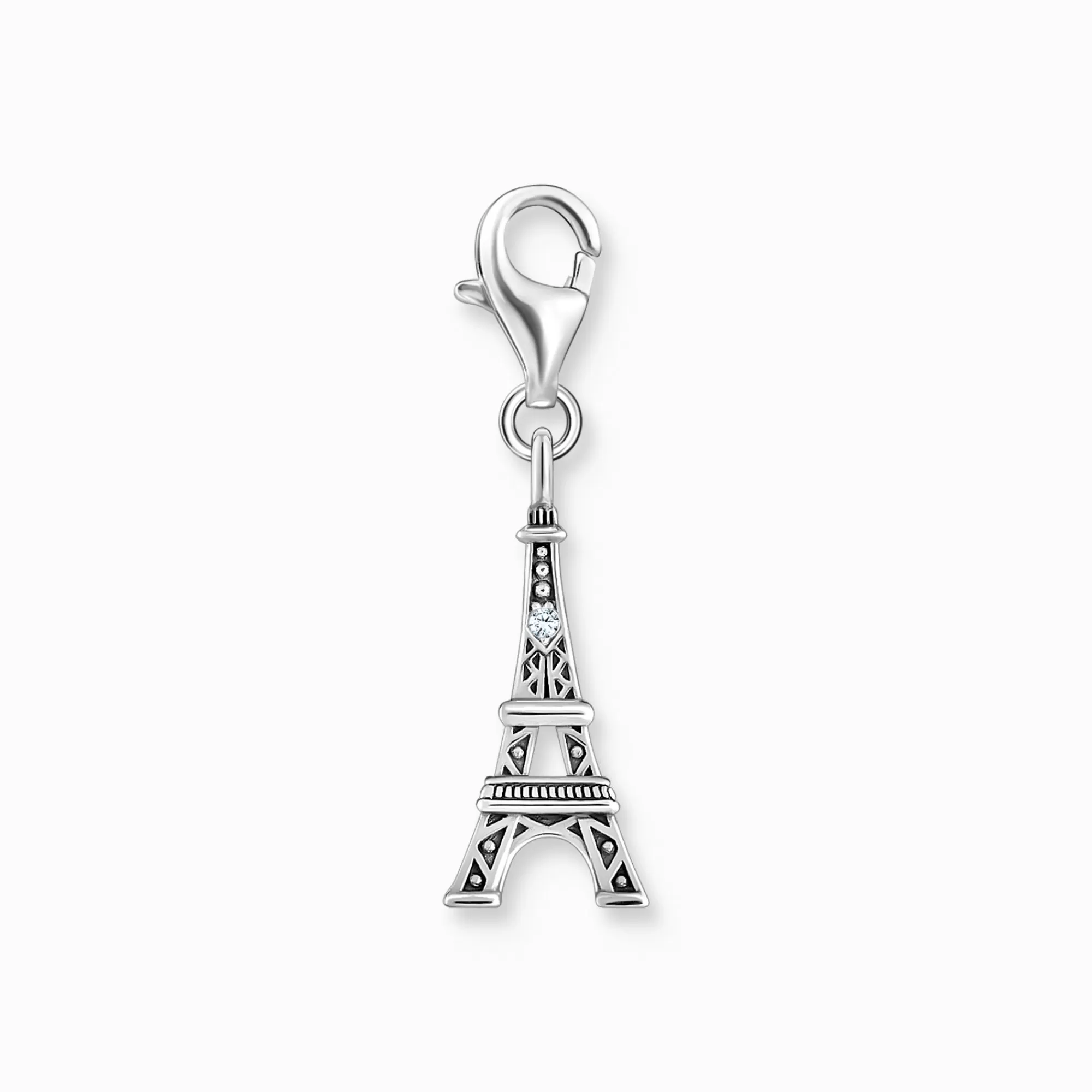 Discount Charm de la Torre Eiffel de plata con circonita blanca Mujer Charms | Charms