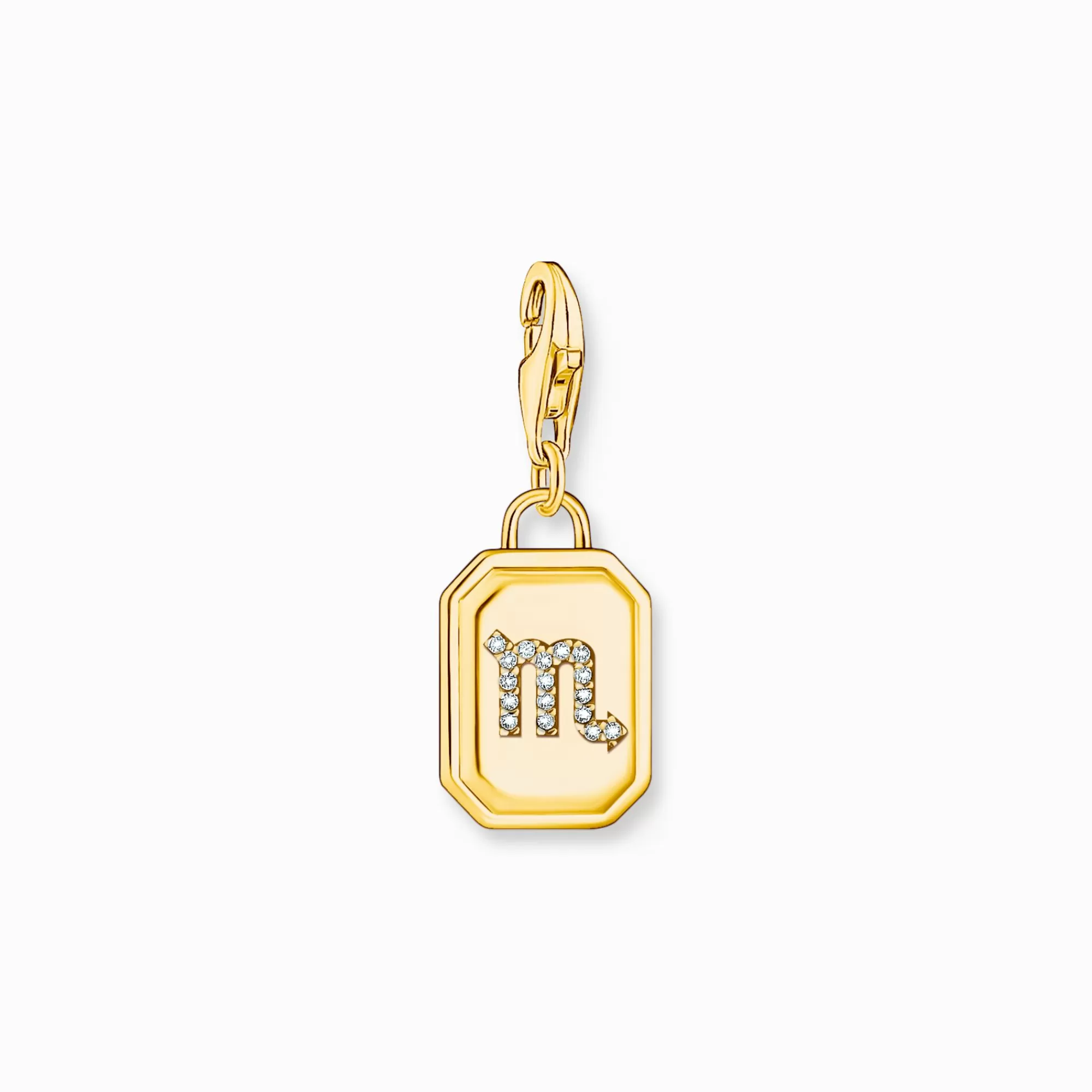 Flash Sale Charm de plata con baño de oro del signo del Zodiaco Escorpio con piedras Mujer Charms | Charms
