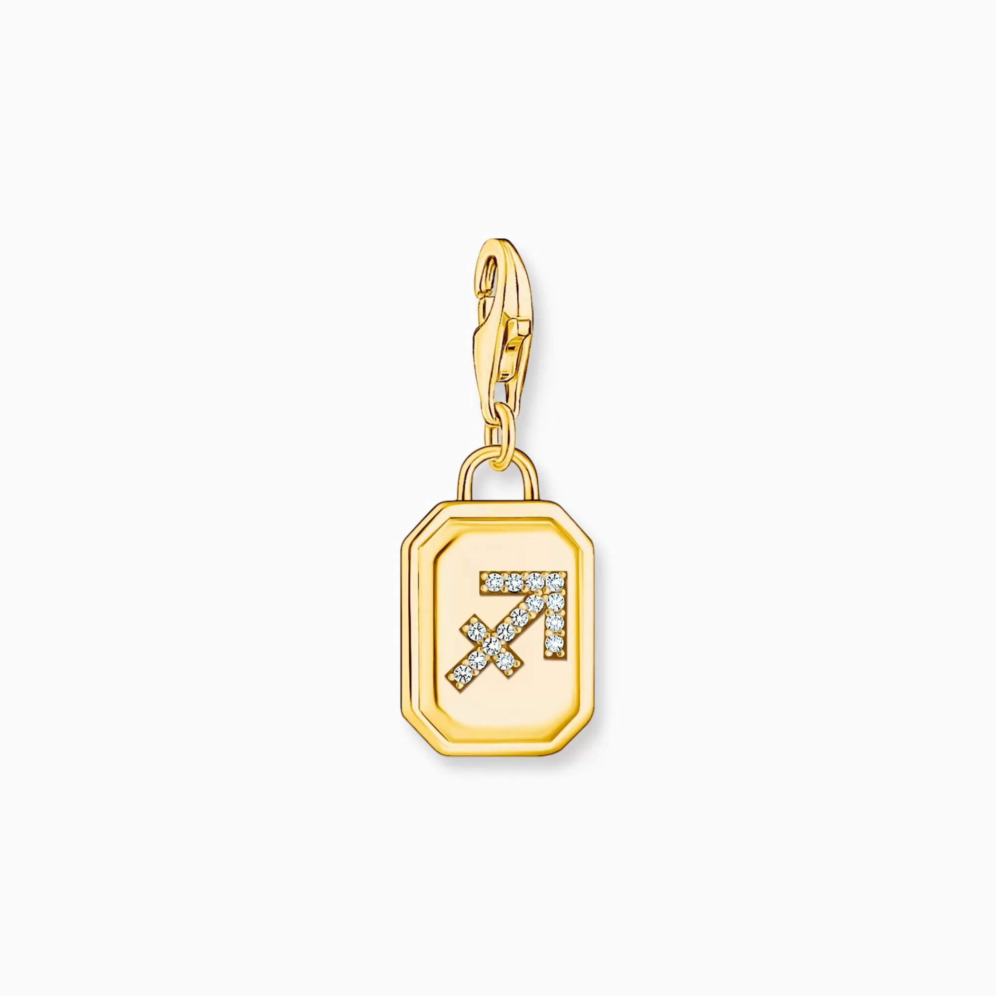 Sale Charm de plata con baño de oro del signo del Zodiaco Sagitario con piedras Mujer Charms | Charms
