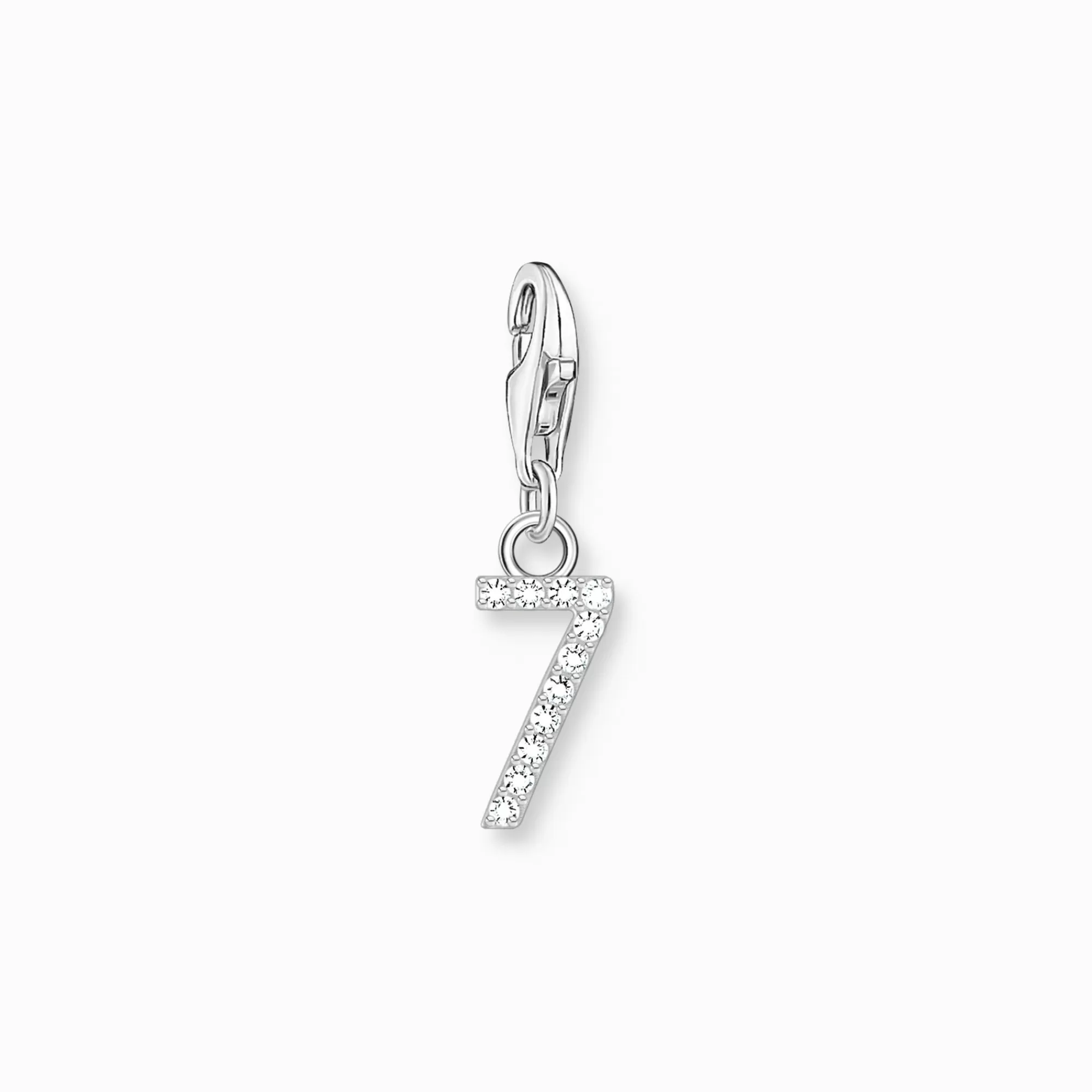 Store Charm de plata del número 7 con piedras blancas Mujer Charms | Charms