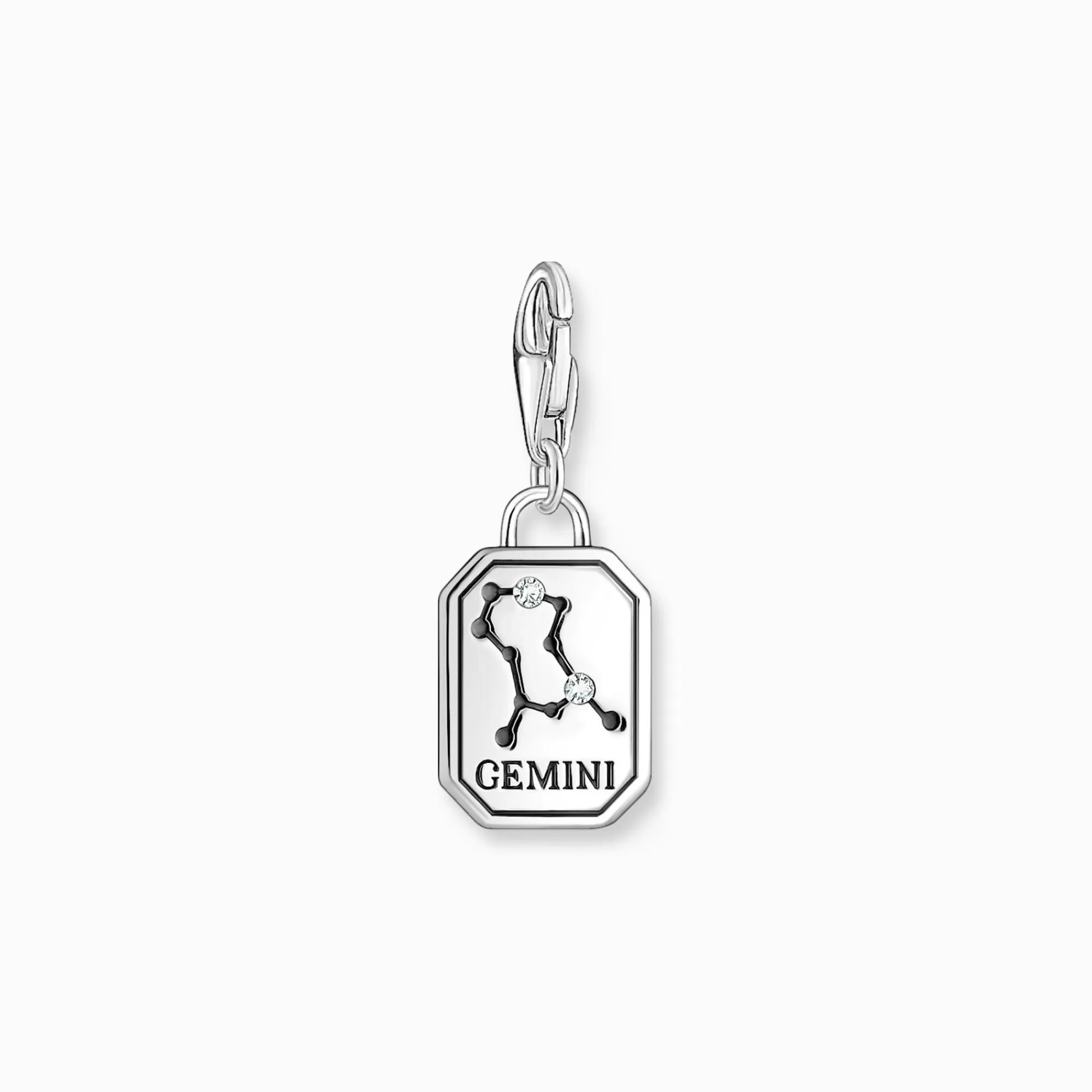 Sale Charm de plata del signo del Zodiaco Géminis con piedras Mujer Charms | Charms