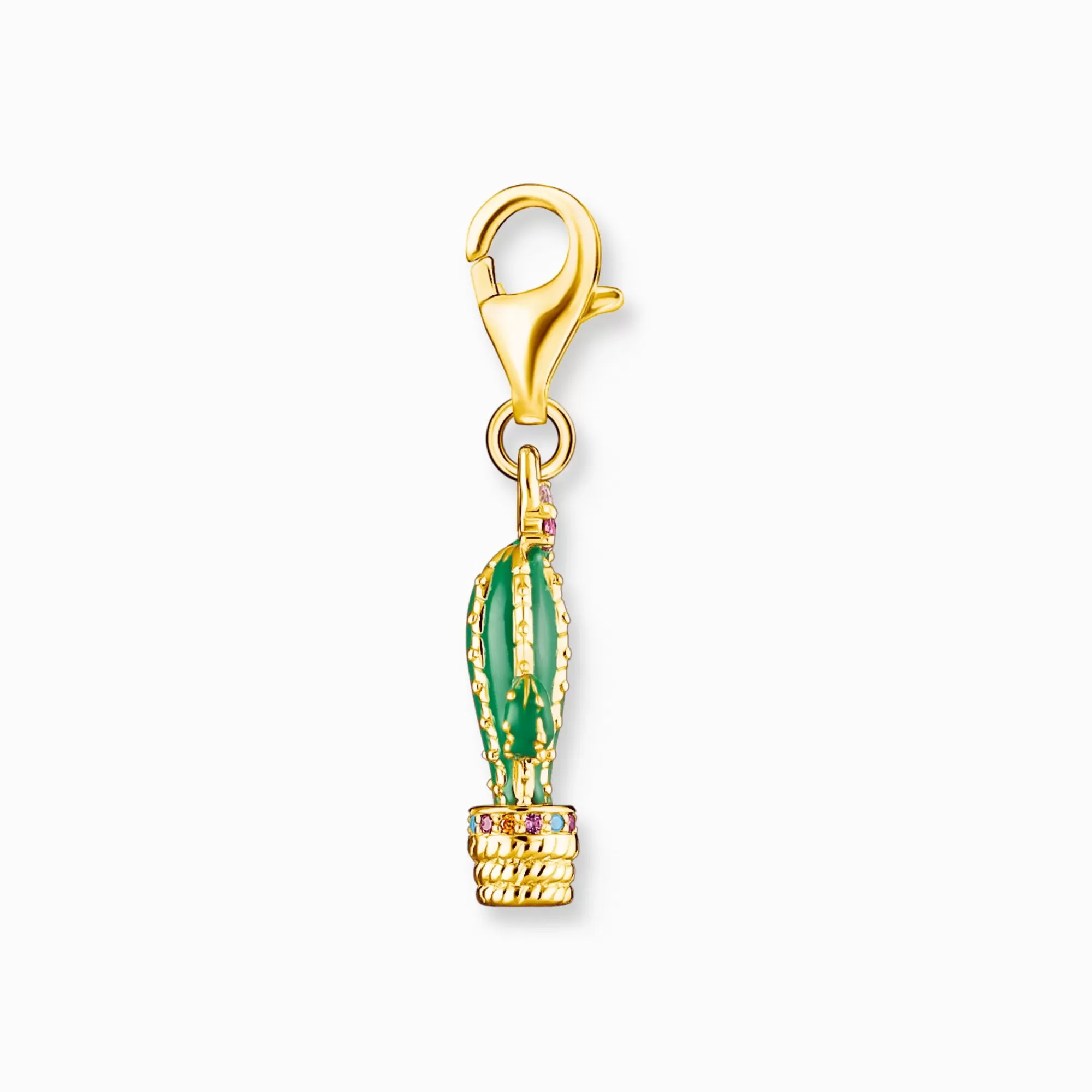 Cheap Colgante Charm cactus verde chapado en oro Mujer Charms | Charms