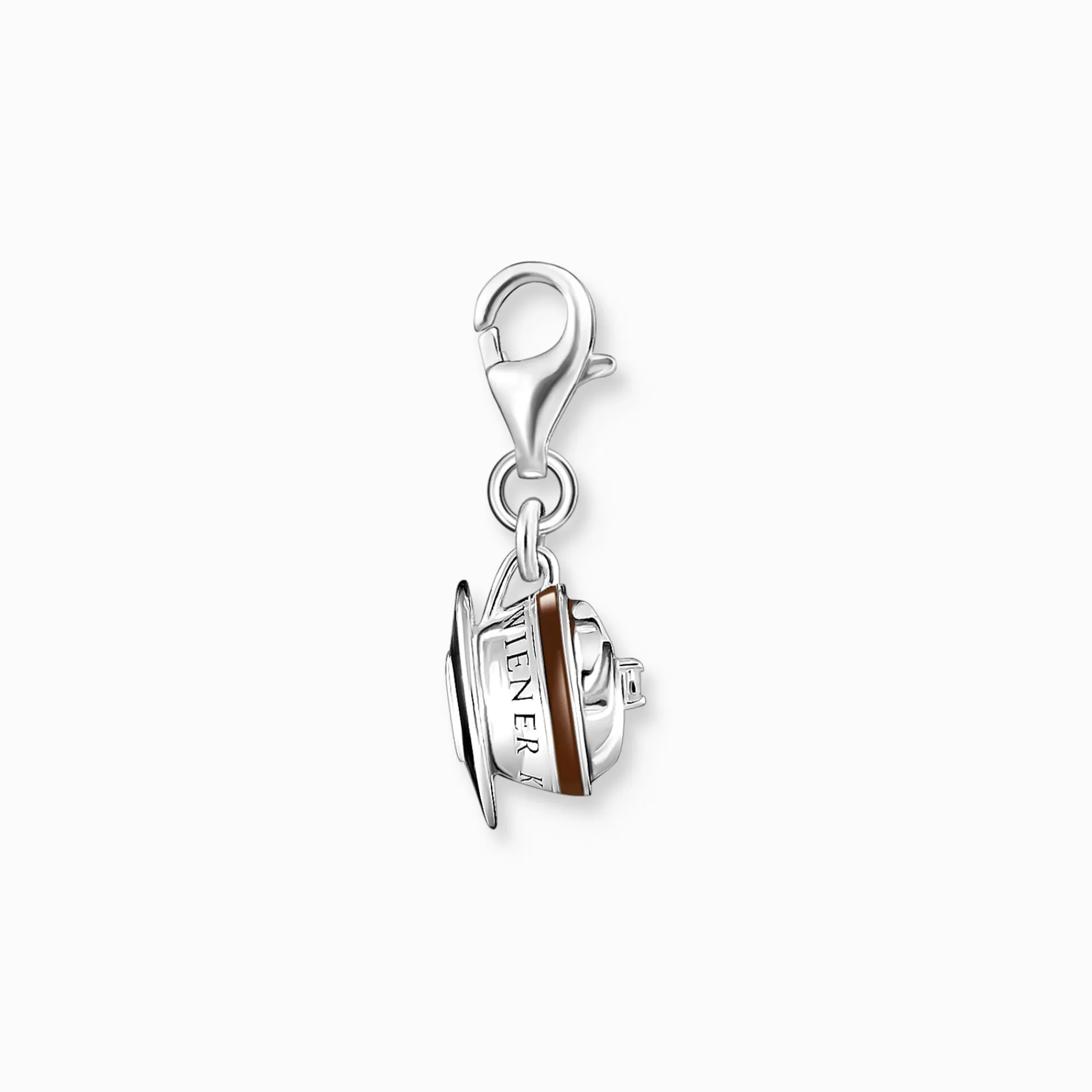 Discount Colgante Charm Café Vienés con piedra blanca plata Mujer Charms | Charms