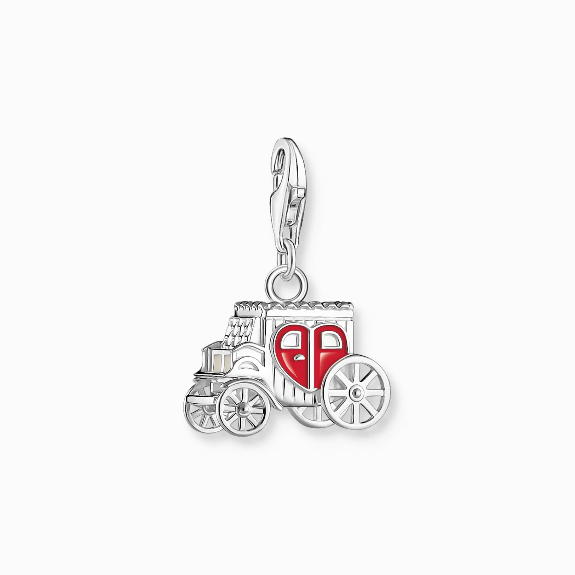 Best Sale Colgante Charm Carruaje rojo plata Mujer Charms | Charms