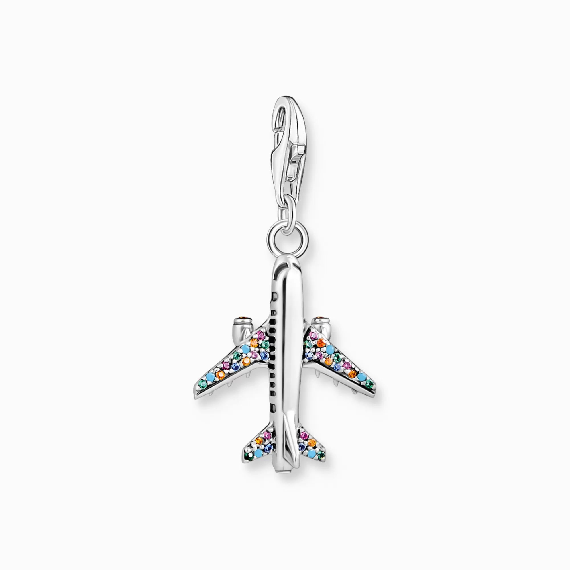 Flash Sale Colgante Charm con avión de colores plata Mujer Charms | Charms