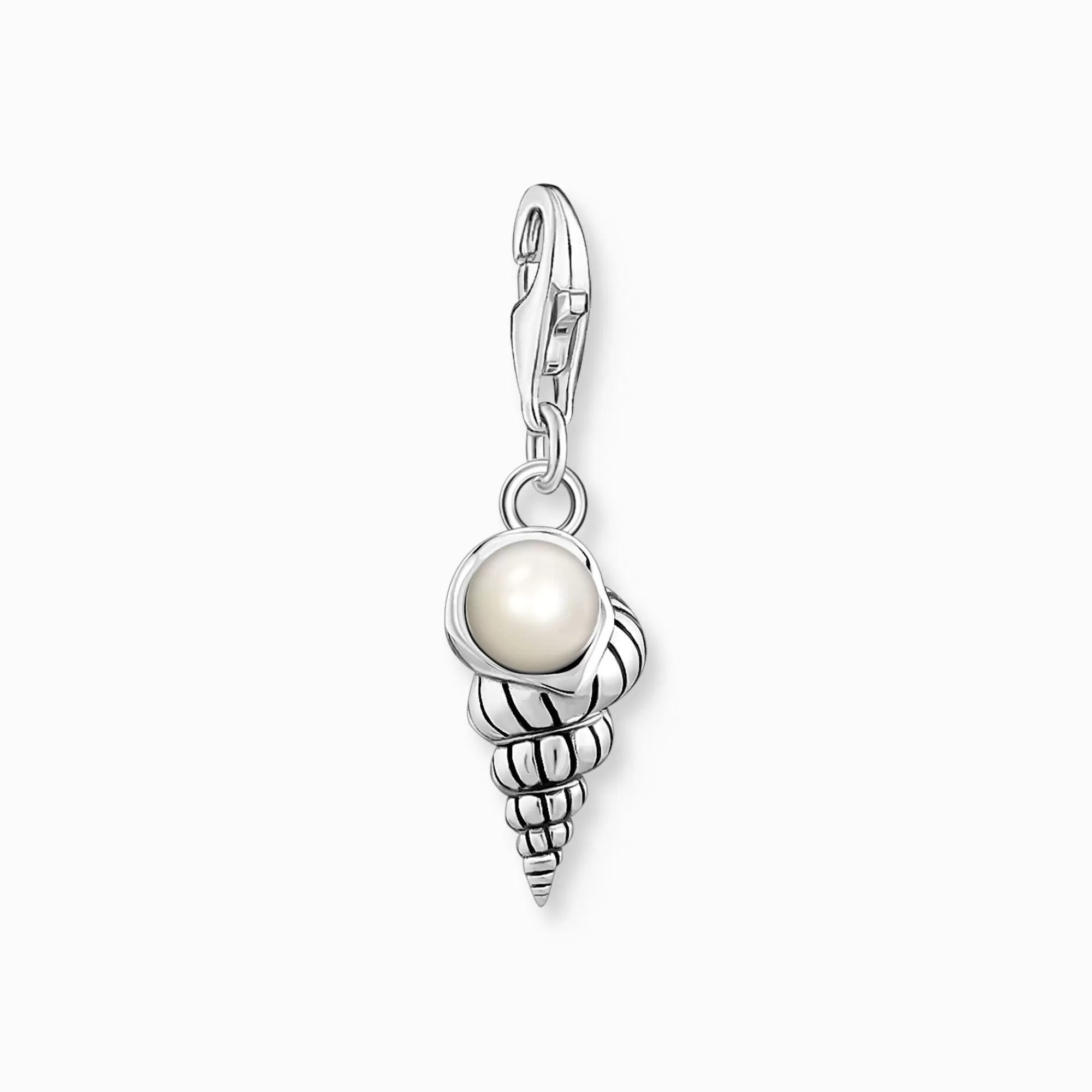 Fashion Colgante Charm concha con perlada plata Mujer Charms | Charms