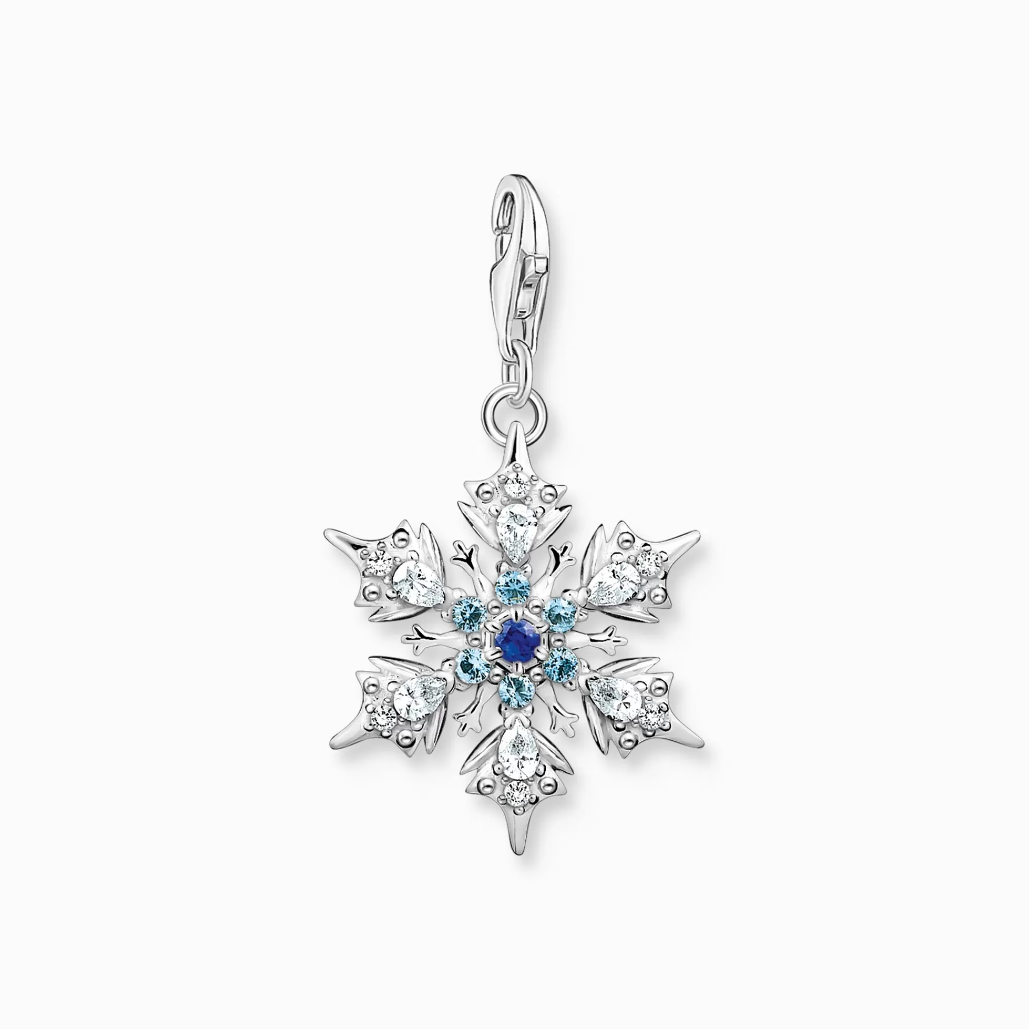 Best Colgante Charm copo de nieve con piedras azules plata Mujer Charms | Charms