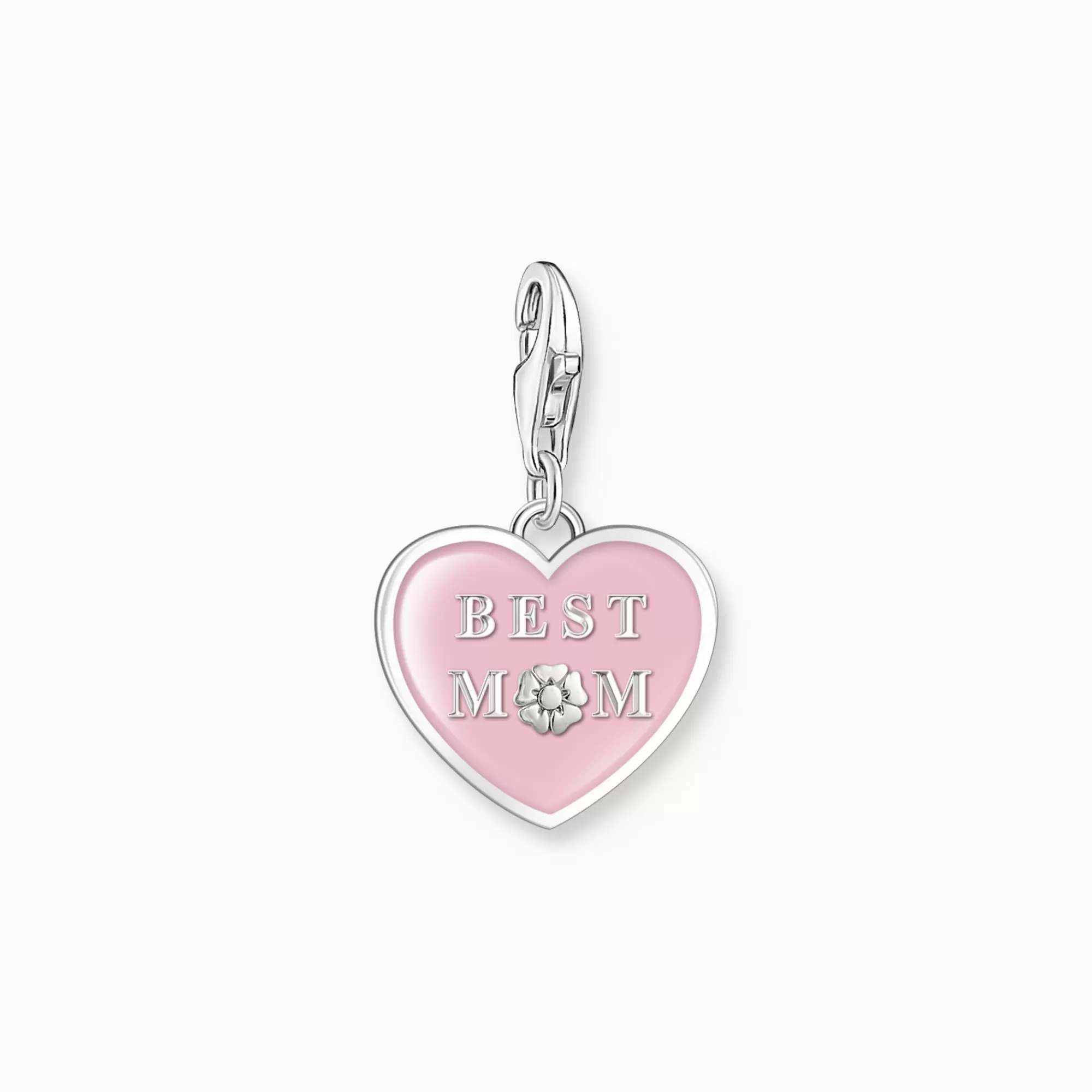 Hot Colgante Charm corazón rosa con Best Mom plata Mujer Charms | Charms