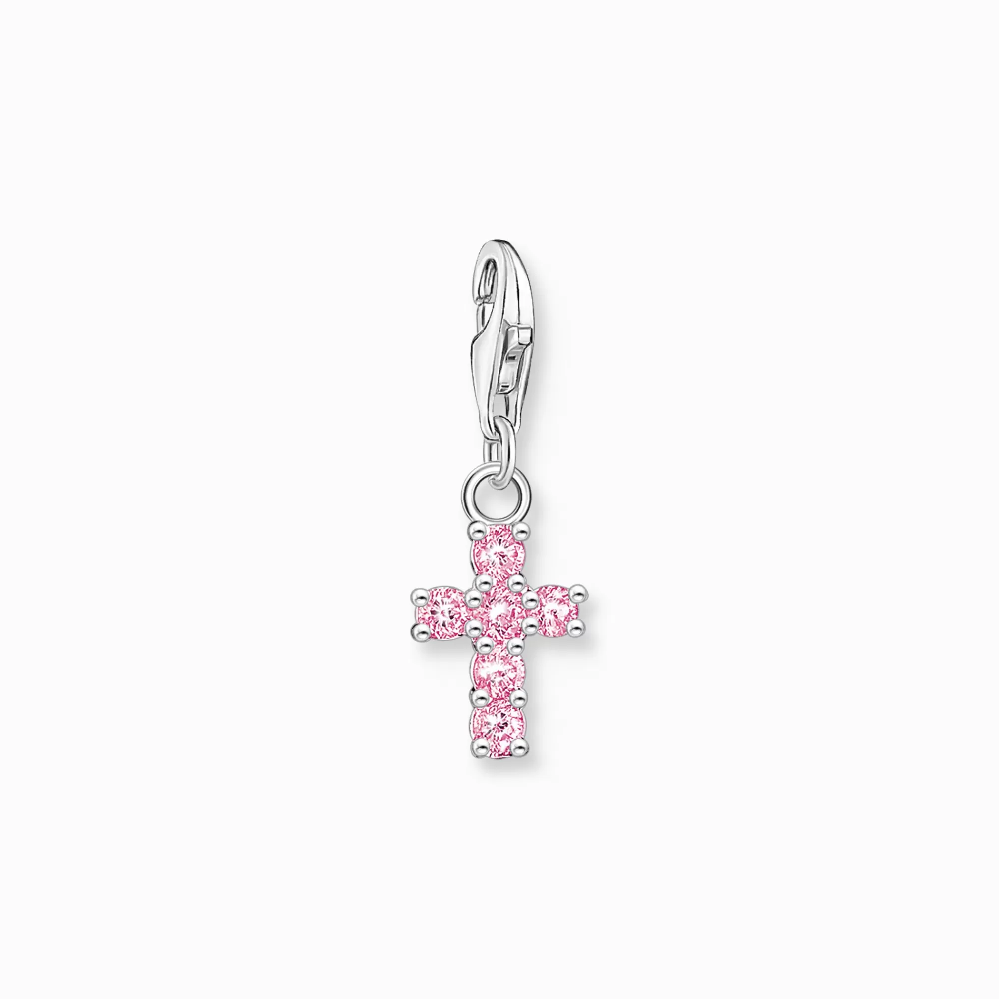 Store Colgante Charm cruz rosa plata Mujer Charms | Charms