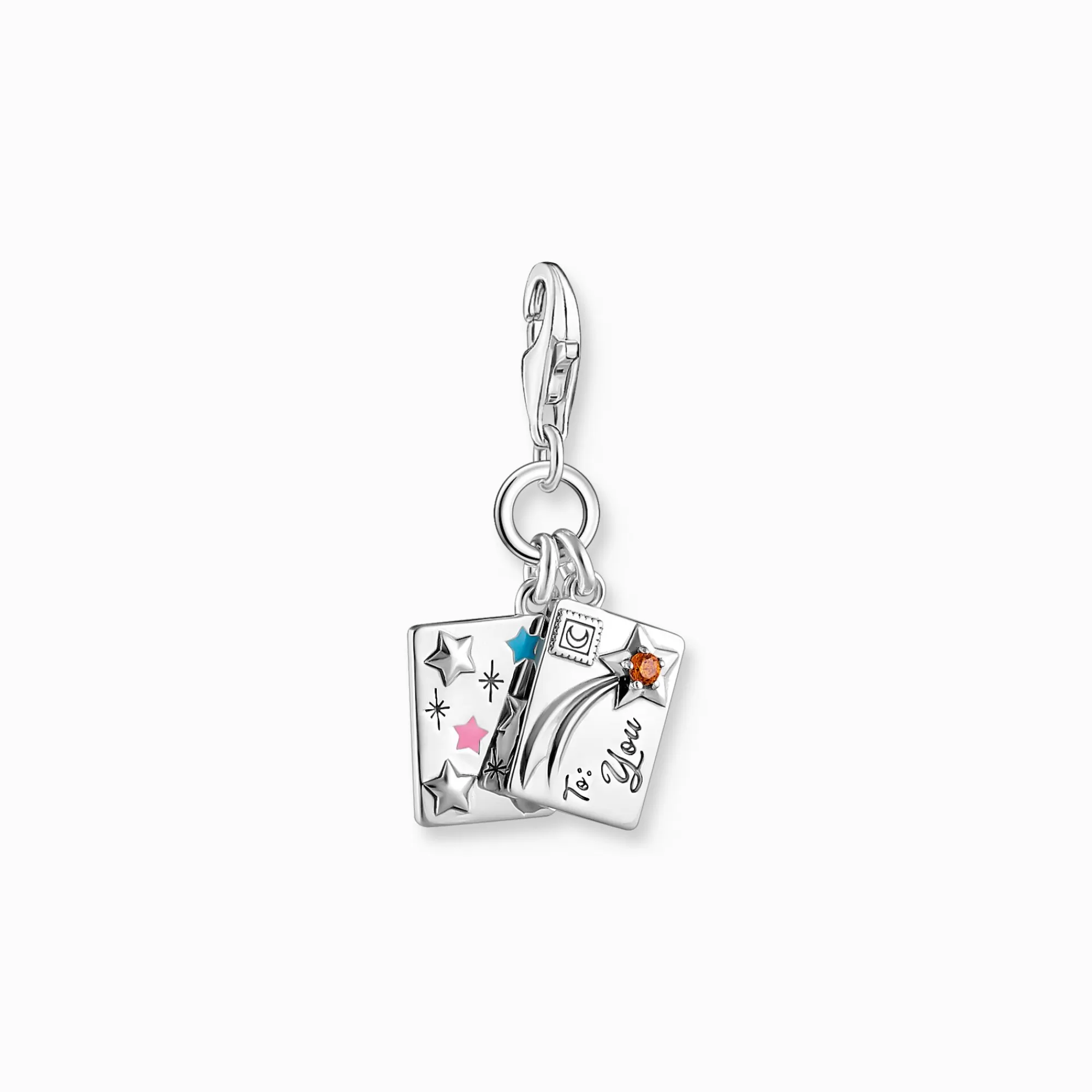 Clearance Colgante Charm de carta con sobre de plata Mujer Charms | Charms