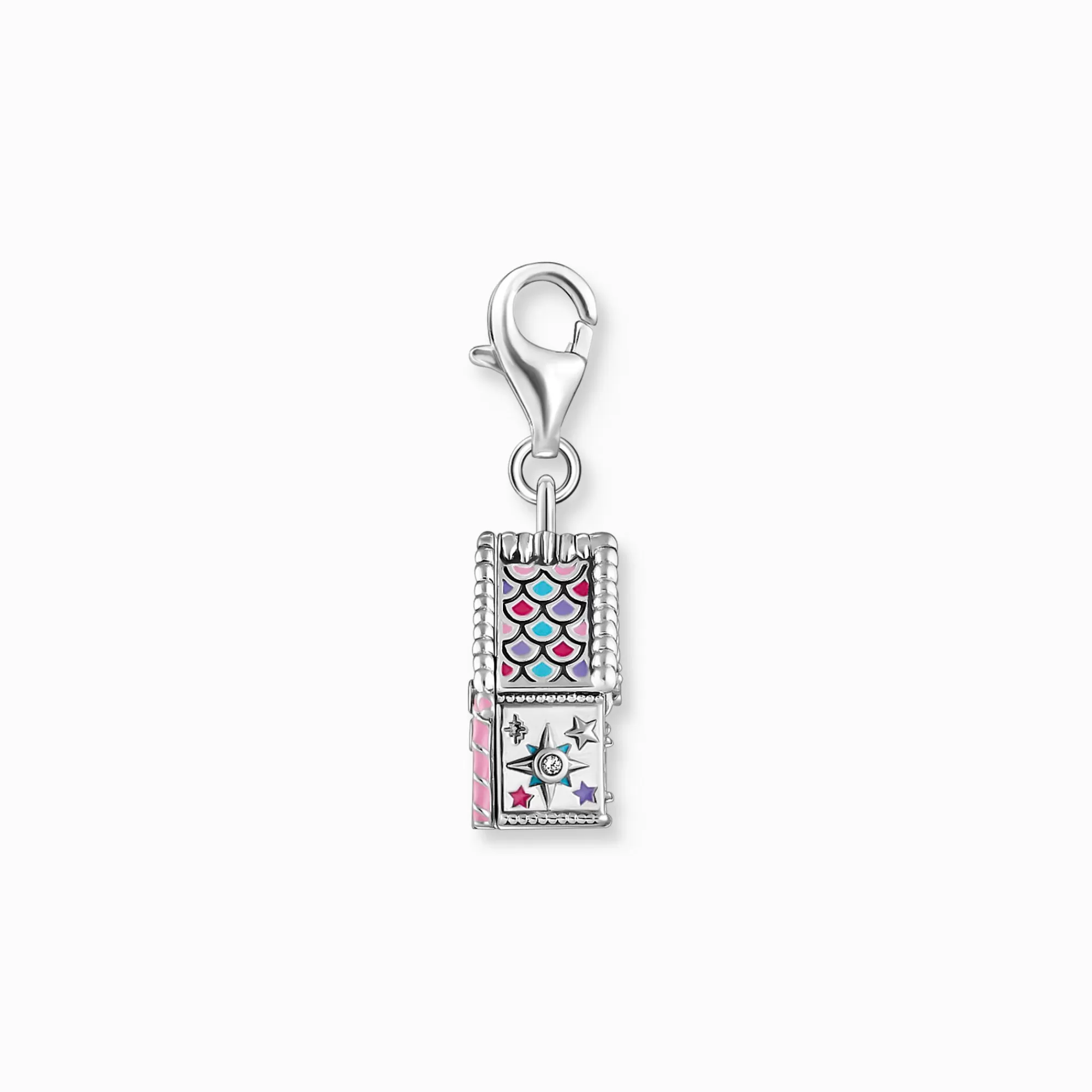 Fashion Colgante Charm de casita de jengibre de plata con numerosos detalles Mujer Charms | Charms