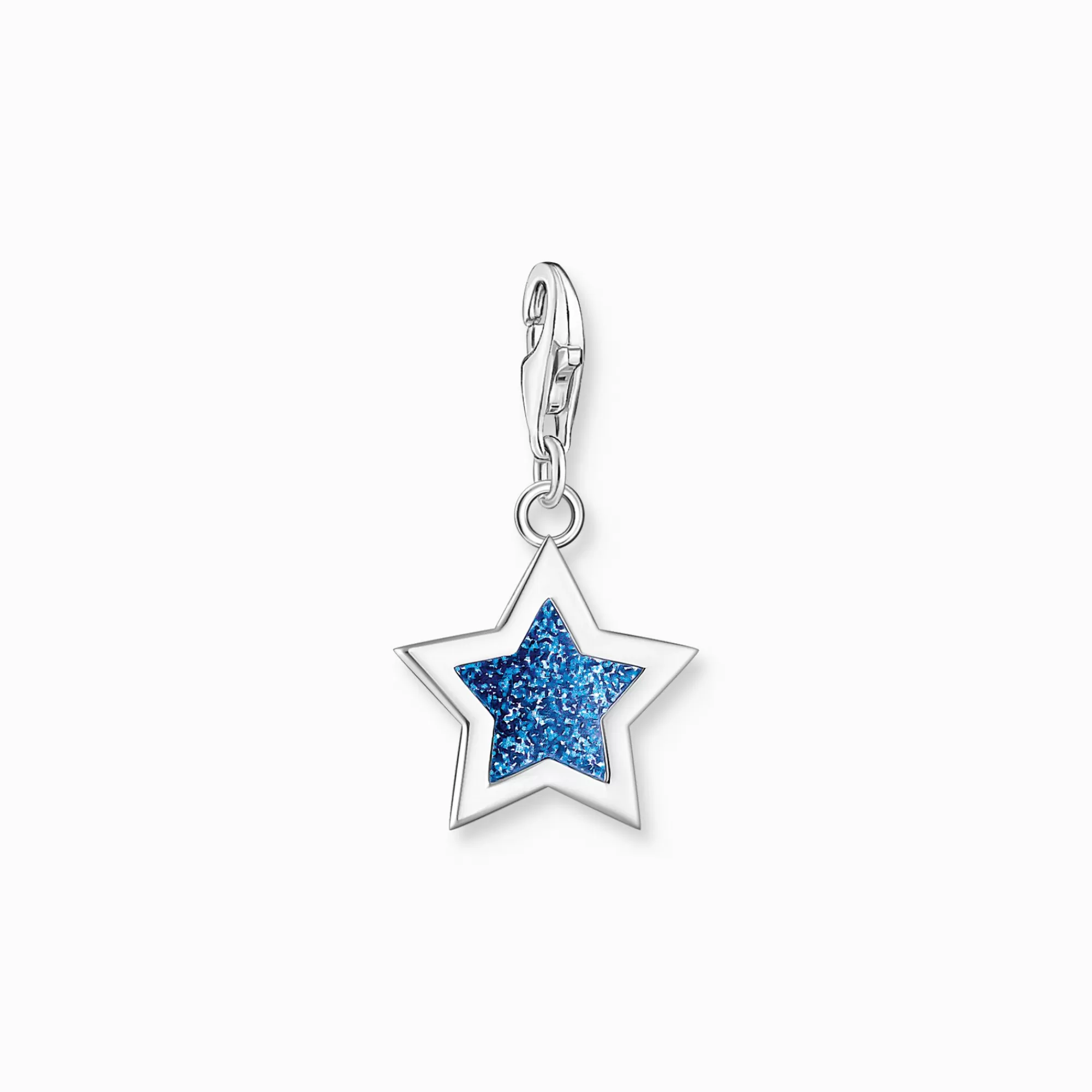 Hot Colgante Charm de estrella azul oscuro de plata Mujer Charms | Charms