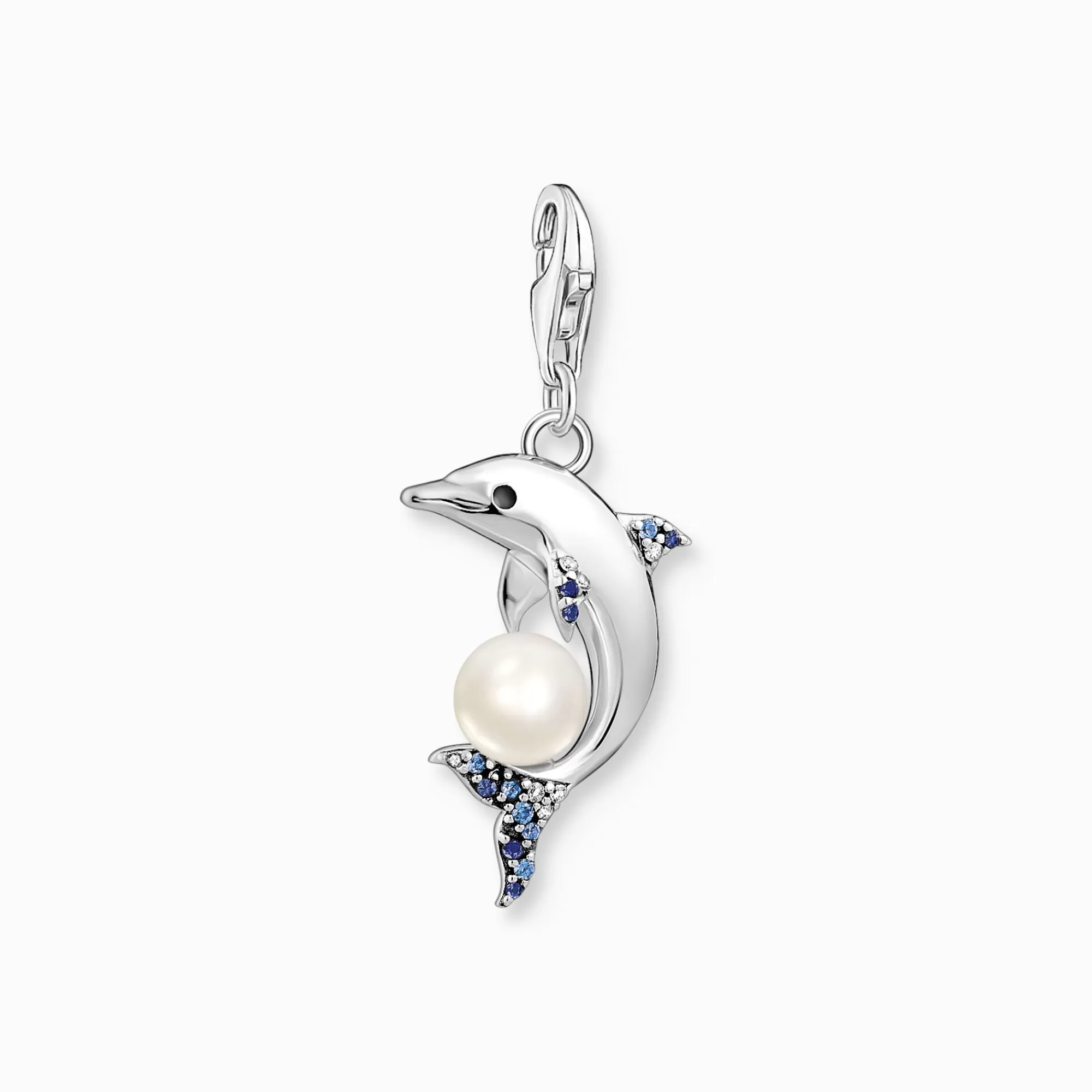 Discount Colgante Charm delfín con perla plata Mujer Charms | Charms