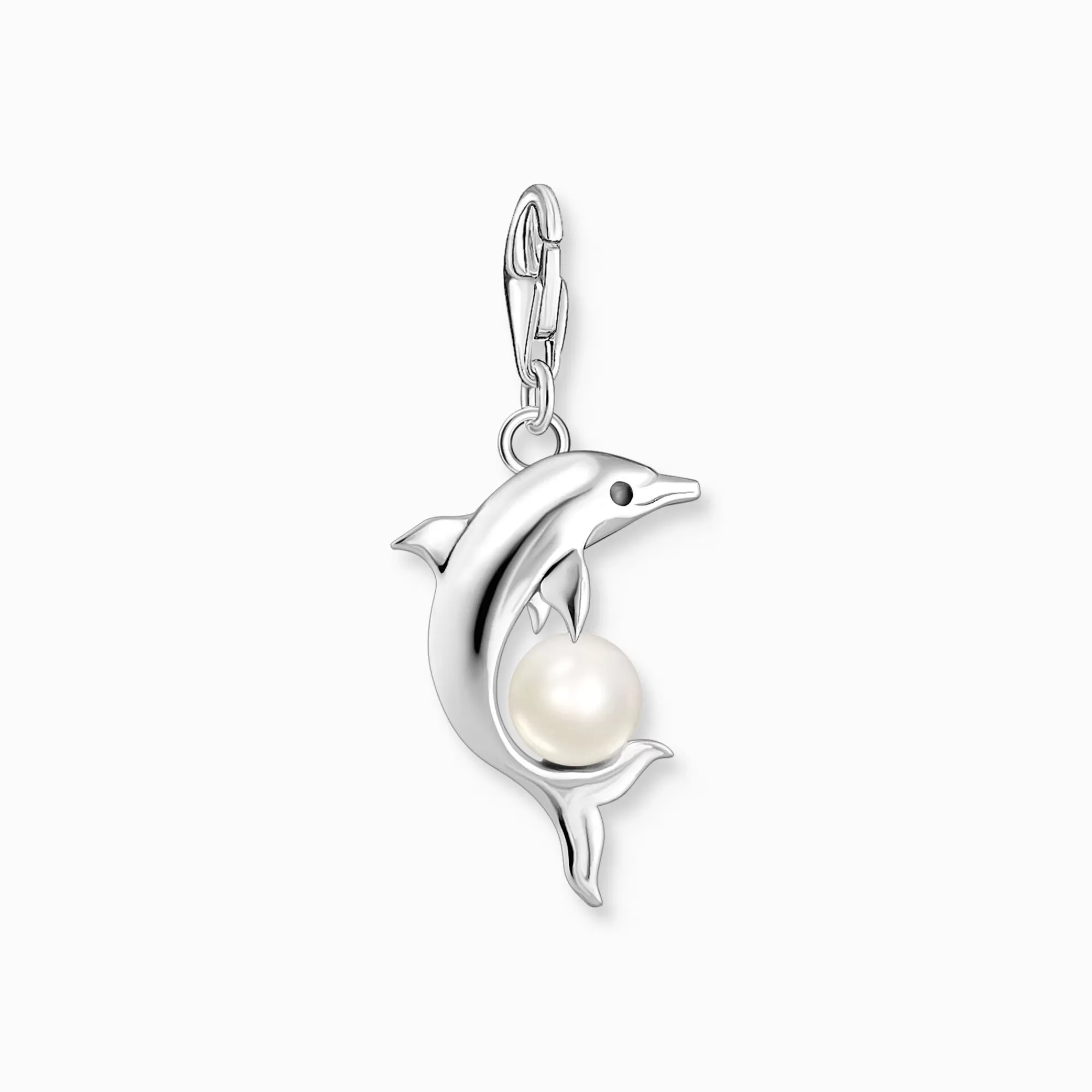 Discount Colgante Charm delfín con perla plata Mujer Charms | Charms