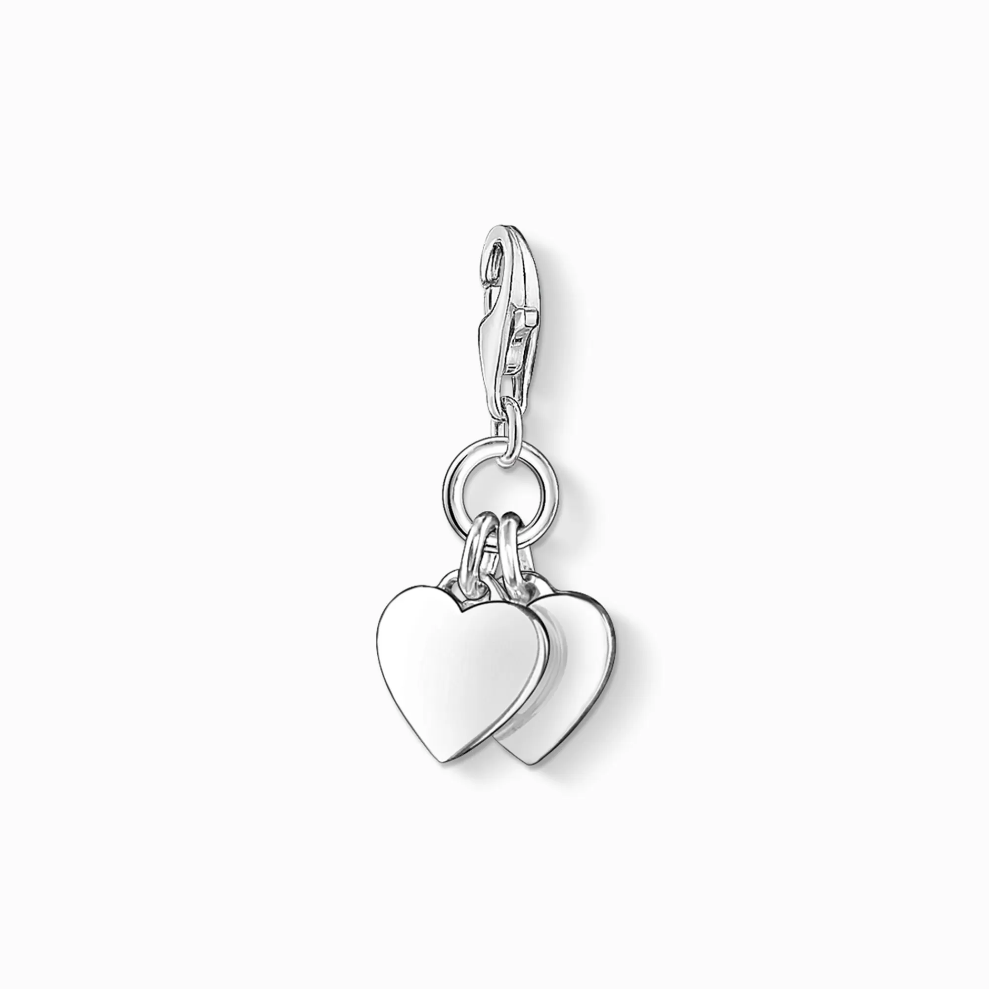 Store colgante Charm dos corazones Mujer Charms | Charms