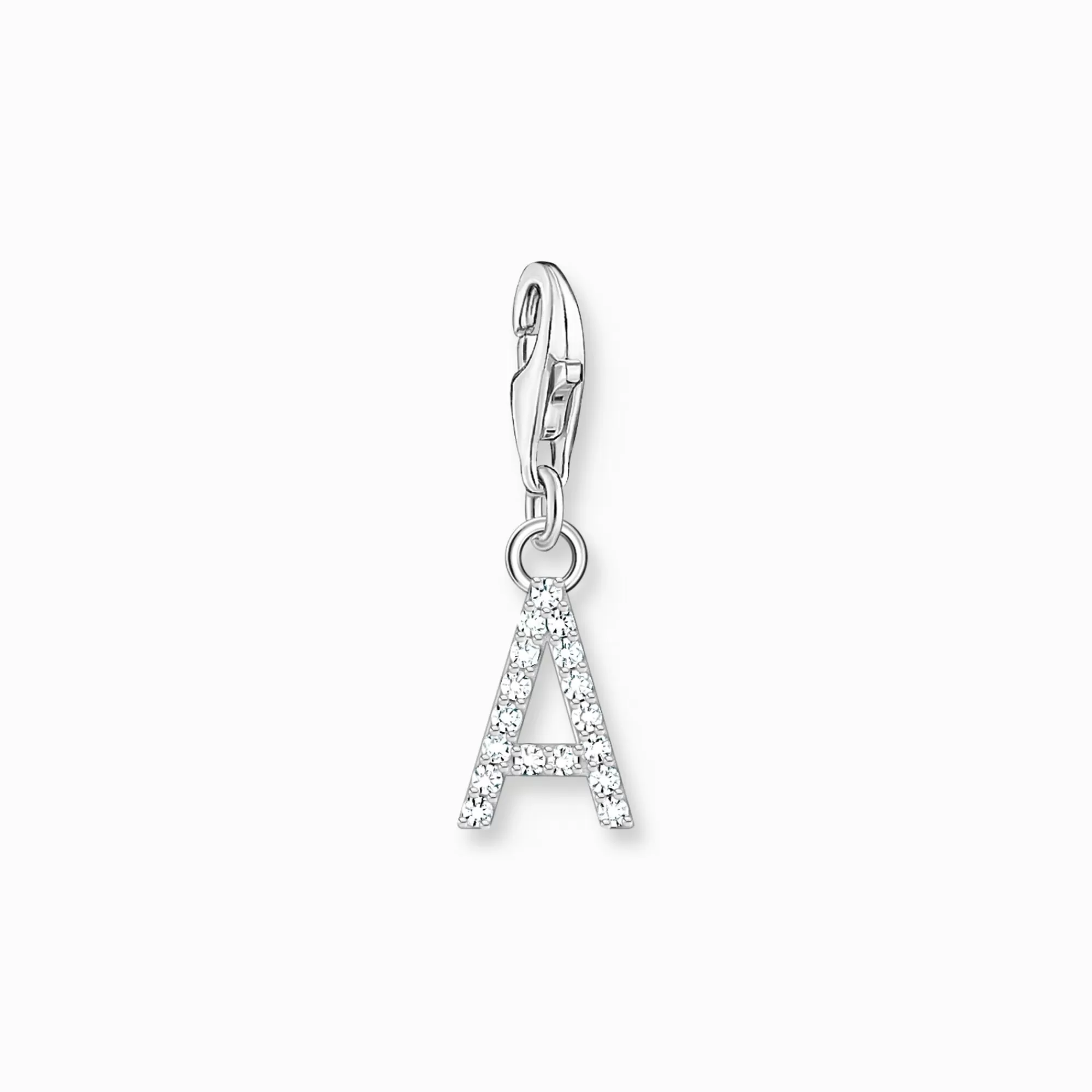 Store Colgante Charm letra A con piedras blancas plata Mujer Charms | Charms